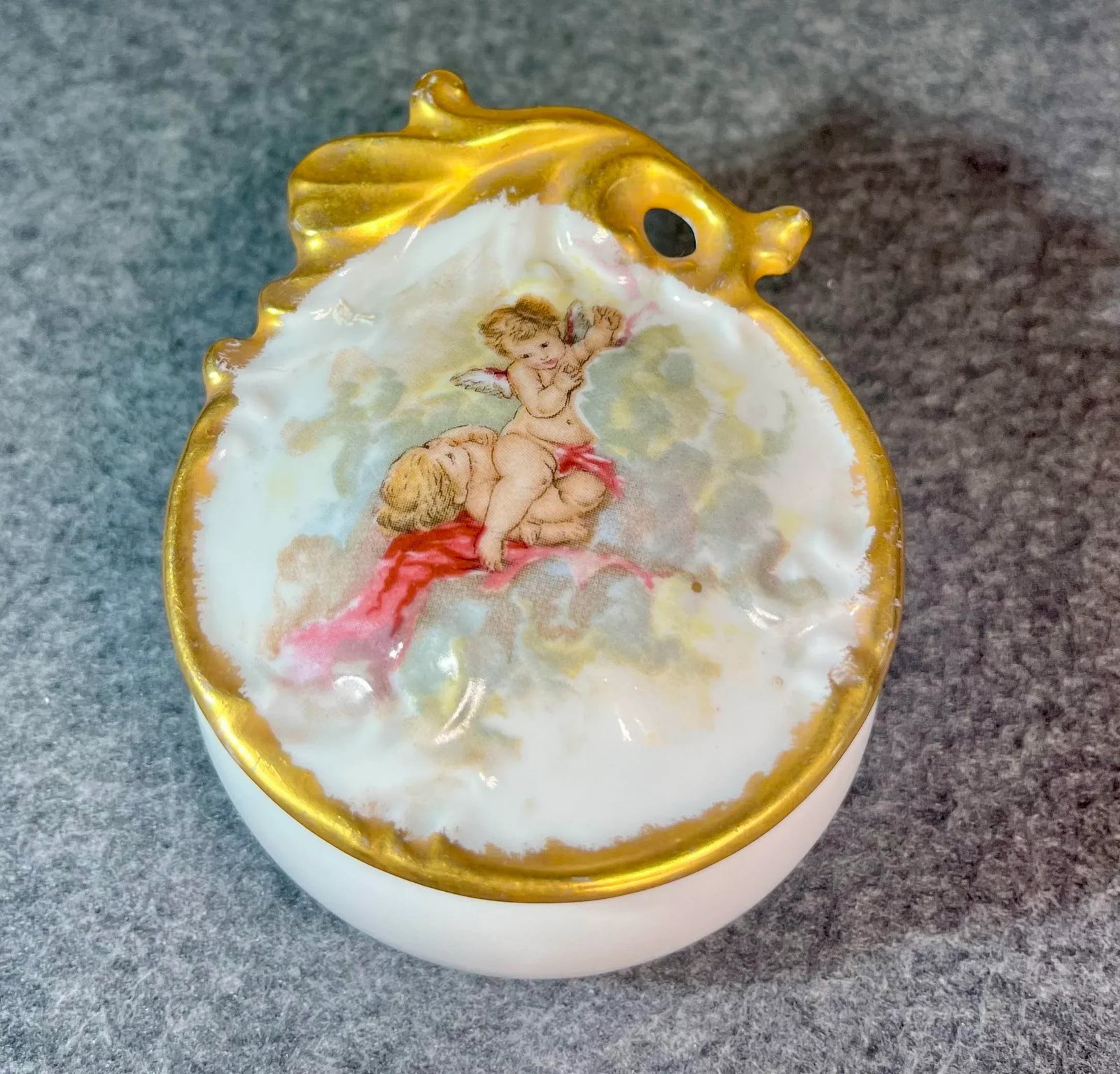 Antique Porcelain Pill/Trinket Box - 6