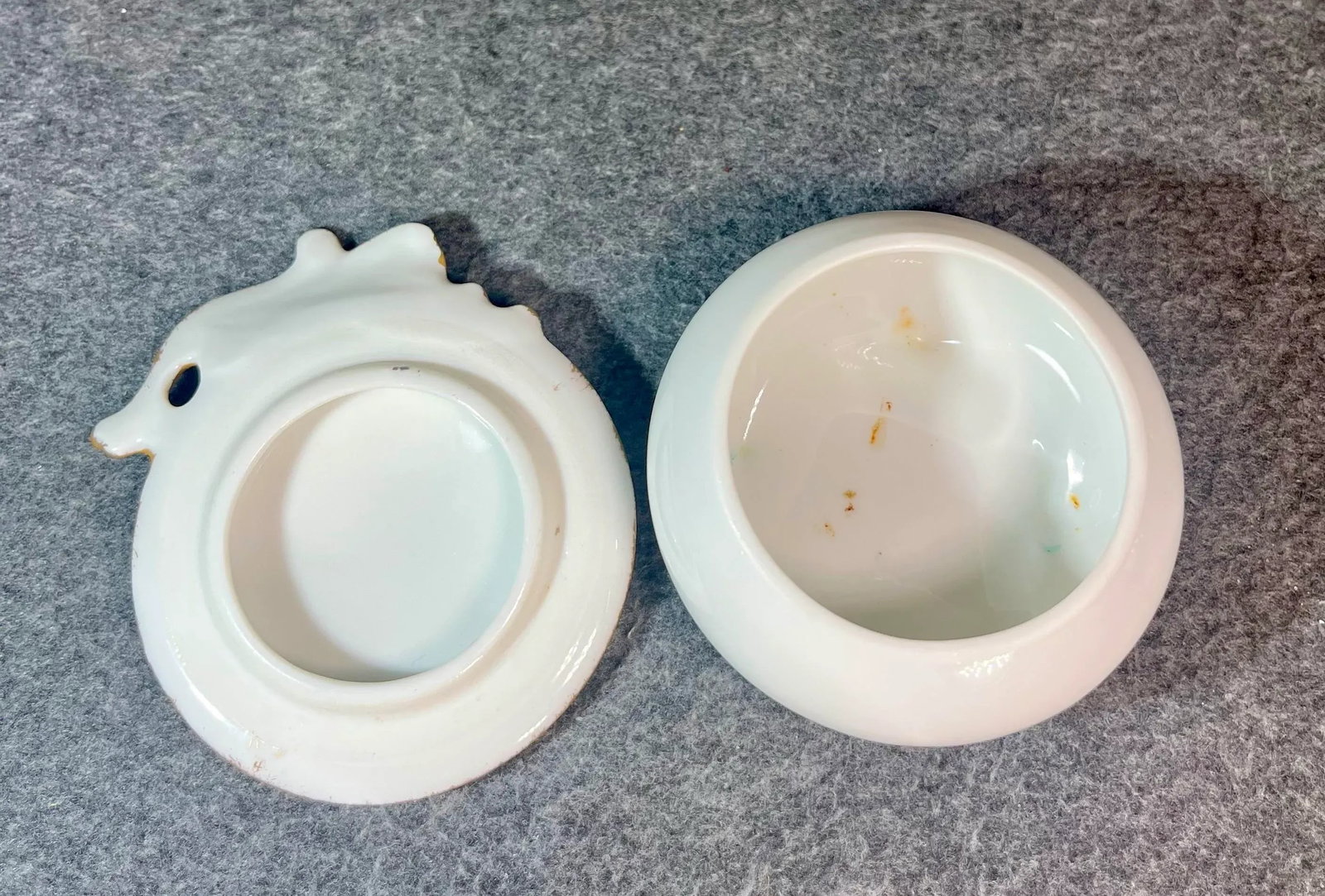Antique Porcelain Pill/Trinket Box - 8