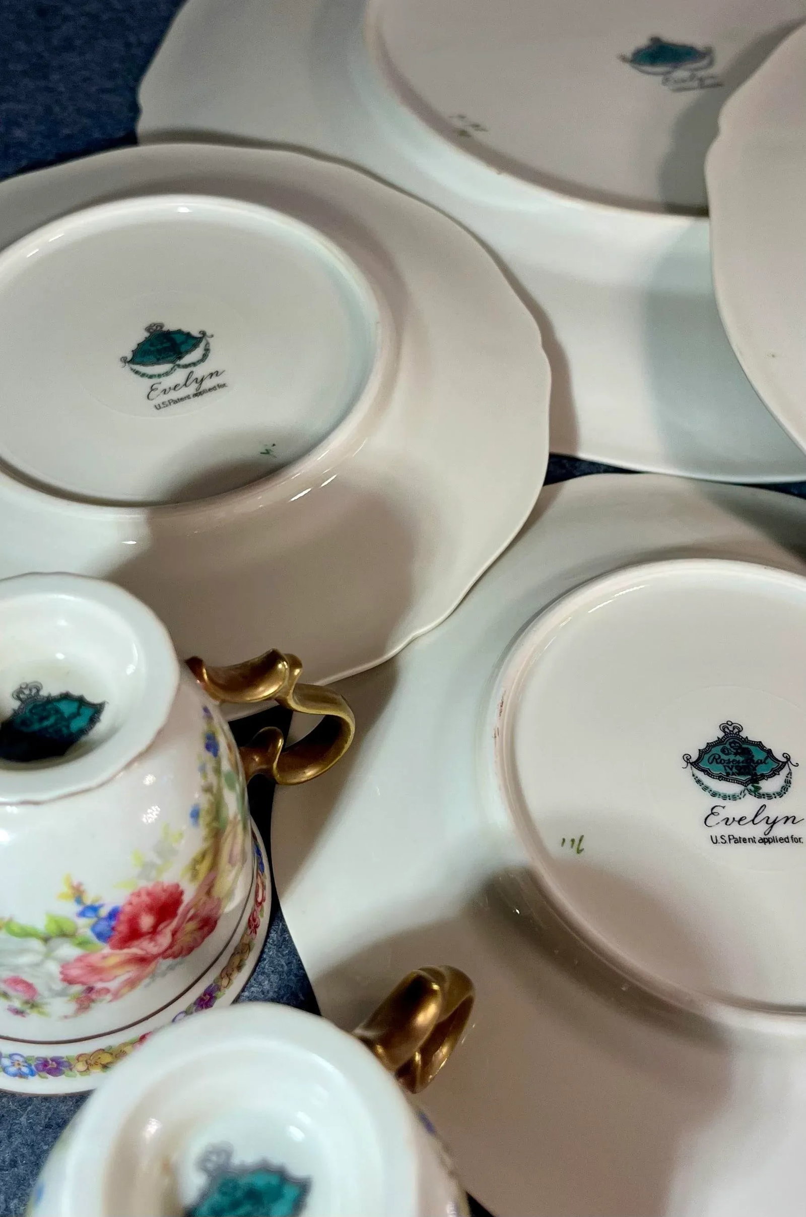 Mid 20th Century Rosenthal Bavaria Evelyn Demitasse Cup & Plate Set- 8 Pieces - 11