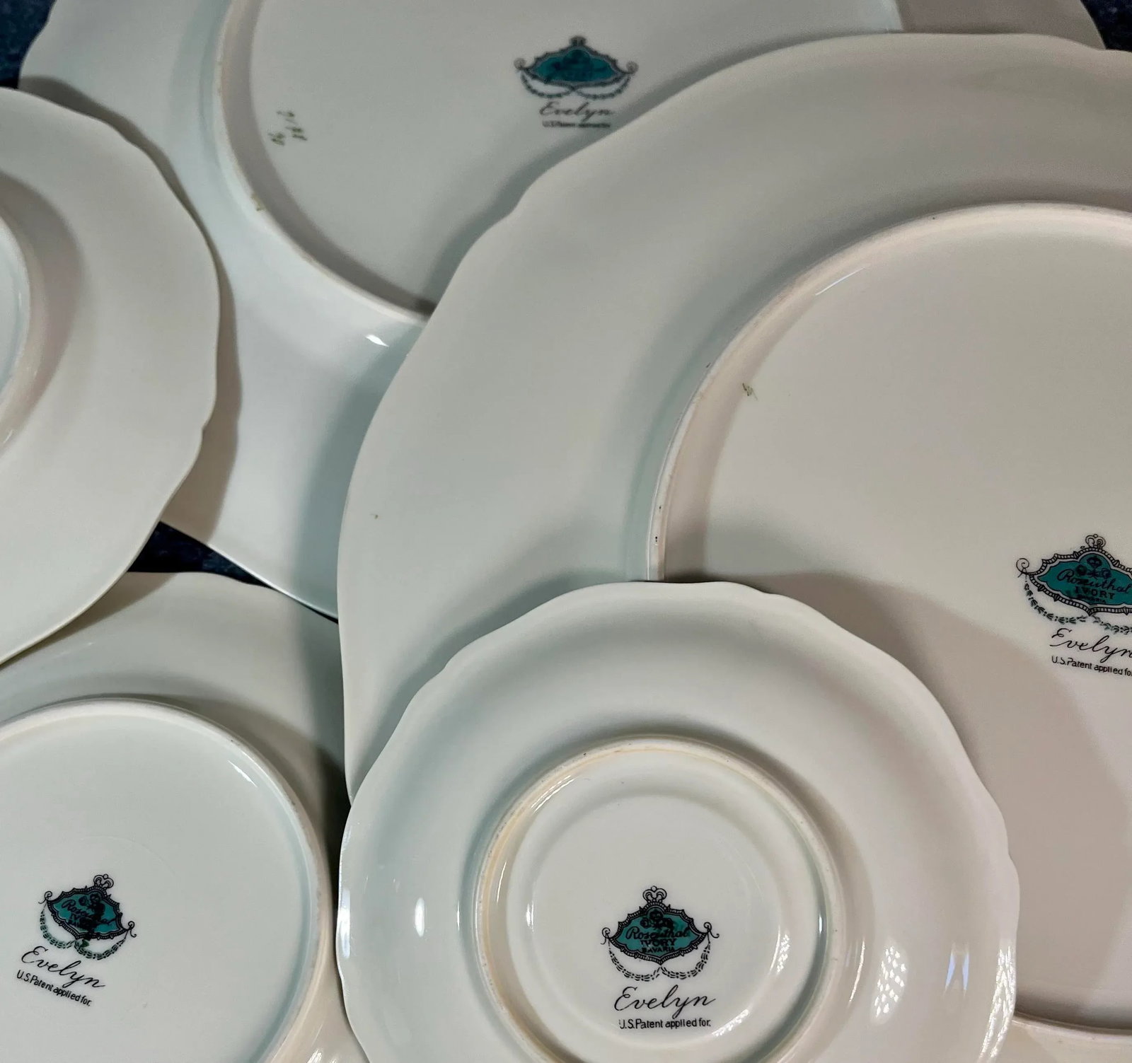 Mid 20th Century Rosenthal Bavaria Evelyn Demitasse Cup & Plate Set- 8 Pieces - 12