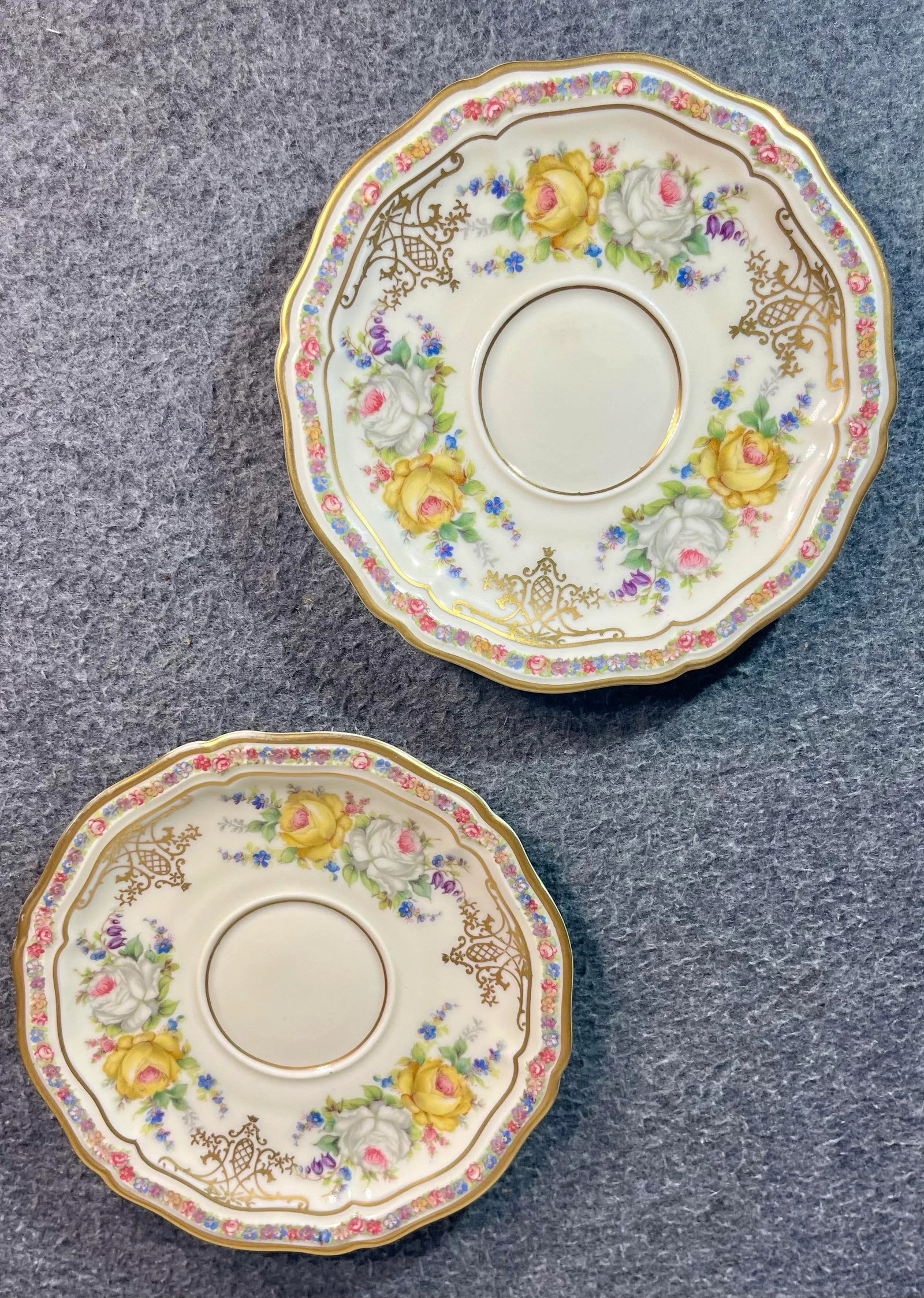 Mid 20th Century Rosenthal Bavaria Evelyn Demitasse Cup & Plate Set- 8 Pieces - 8