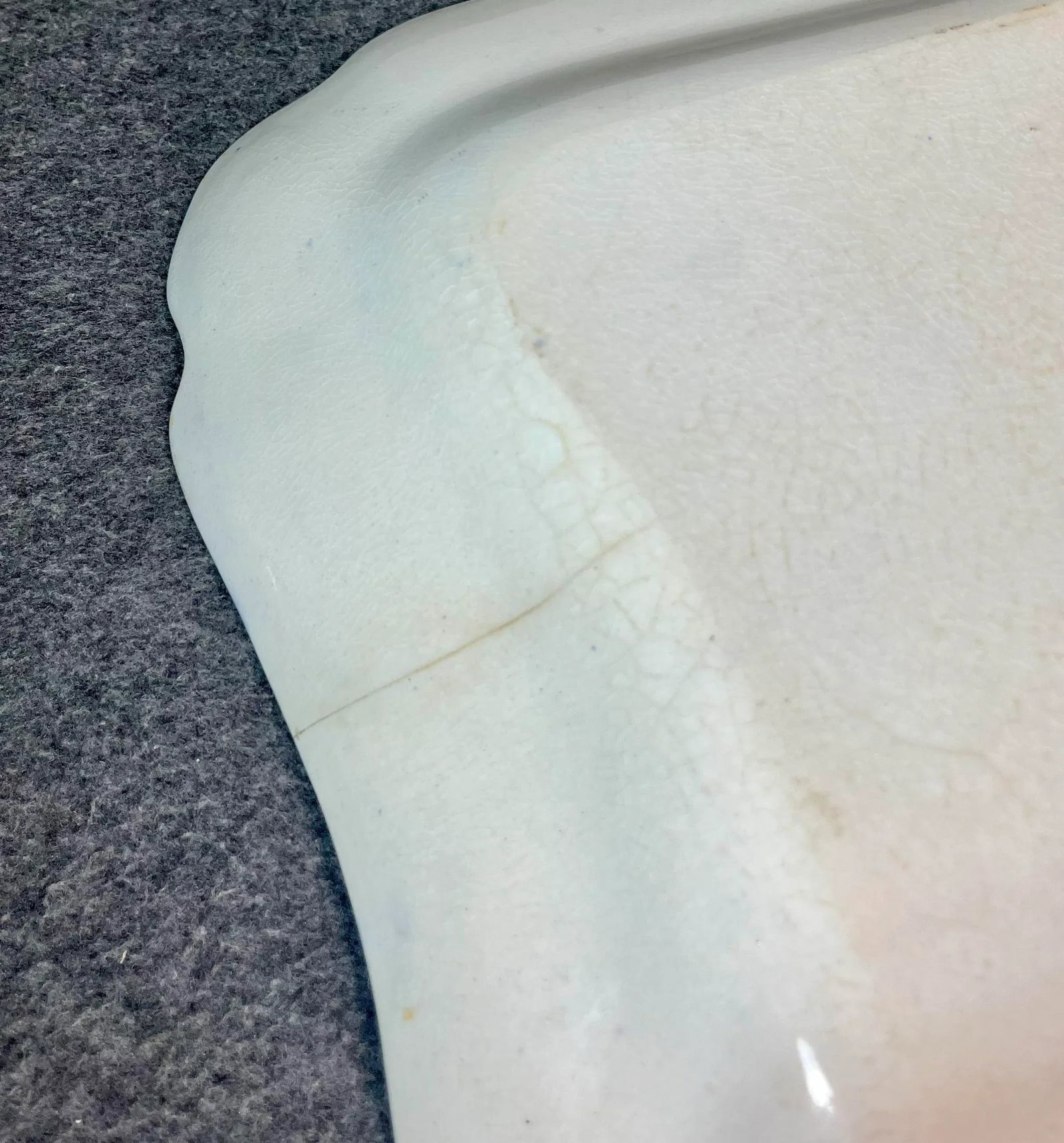 Early 20th Century Dudson, Wilcox, & Till Willow Blue Rectangular Serving Platter - 8