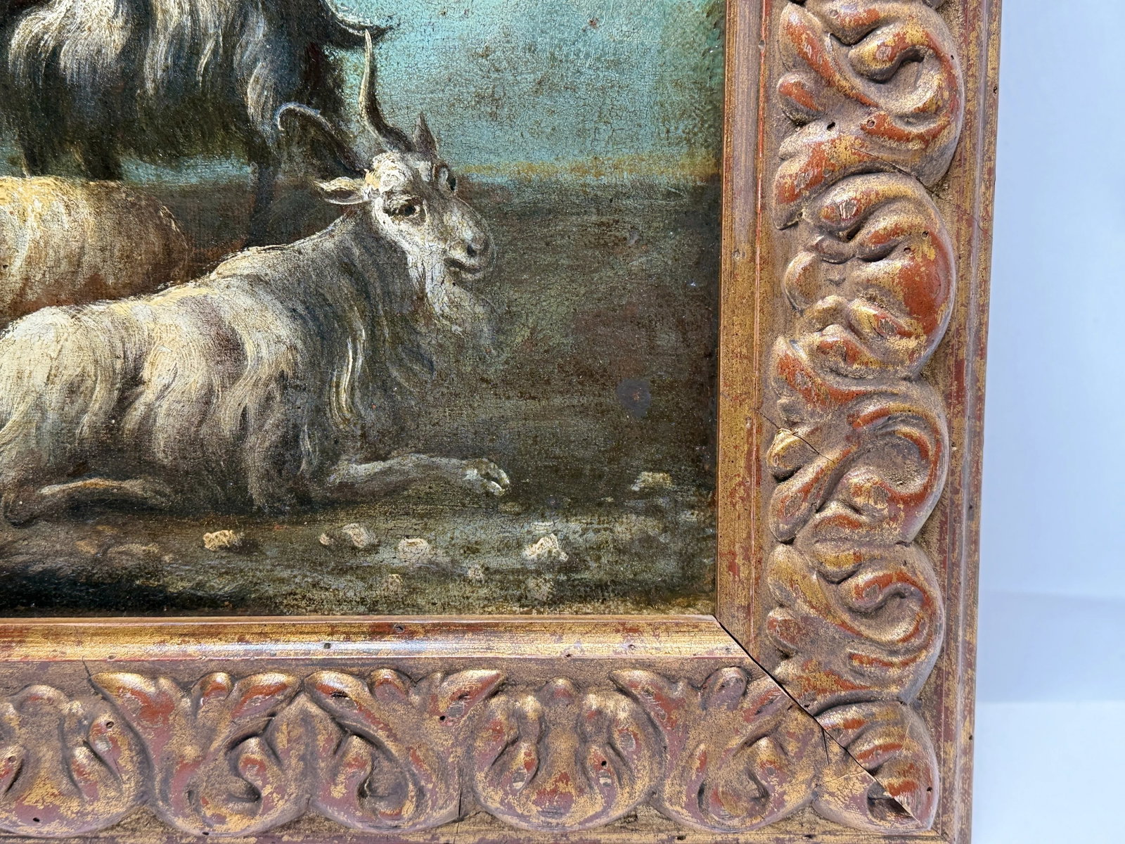 17th Century, "Shepards Solace Among the Flock" Flemish School Oil - 5