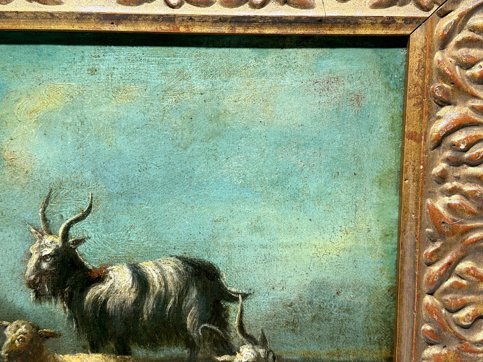 17th Century, "Shepards Solace Among the Flock" Flemish School Oil - 8