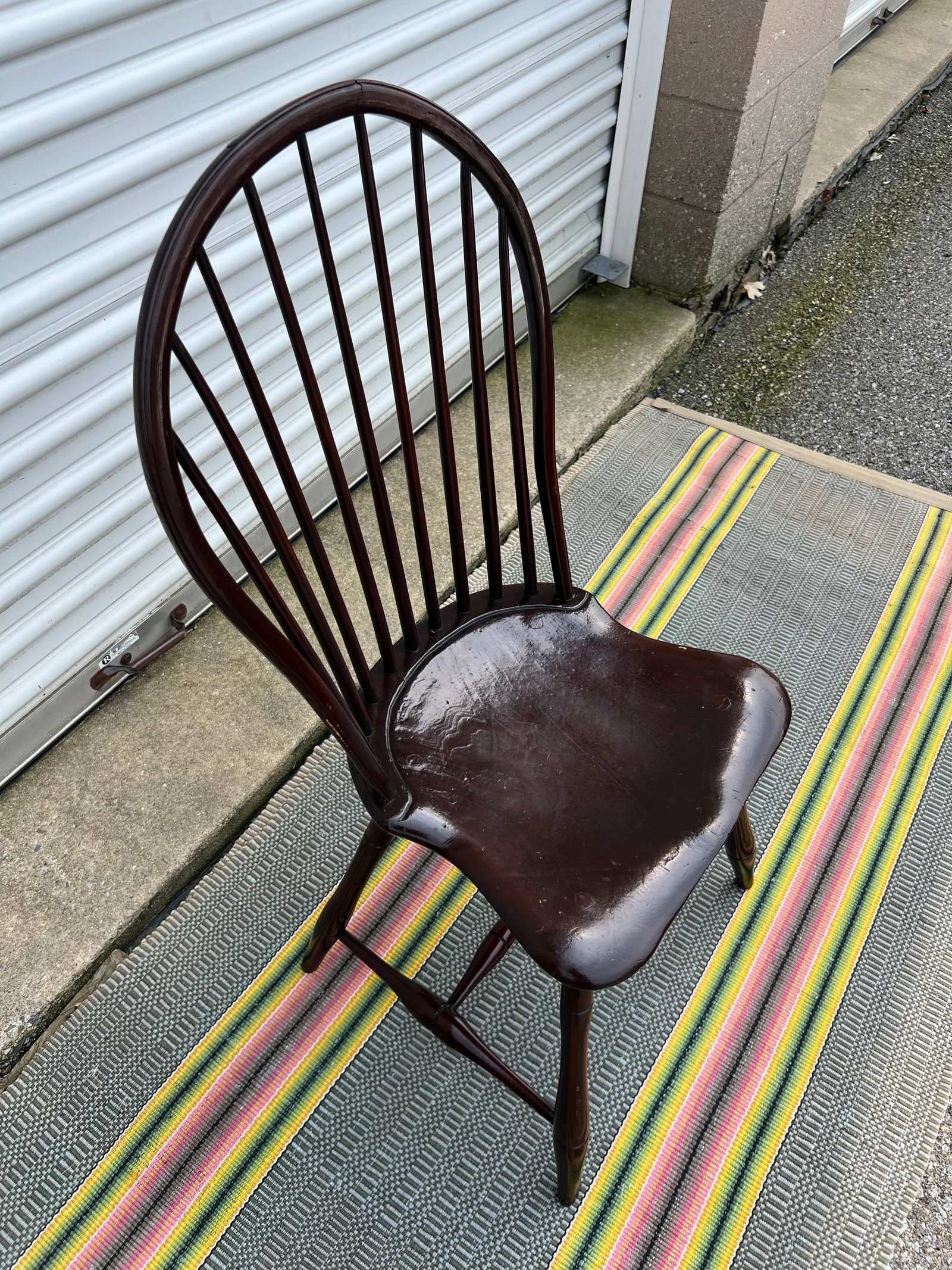 Antique Philadelphia Bow Back Windsor Side Chair, Circa 1790's - 2