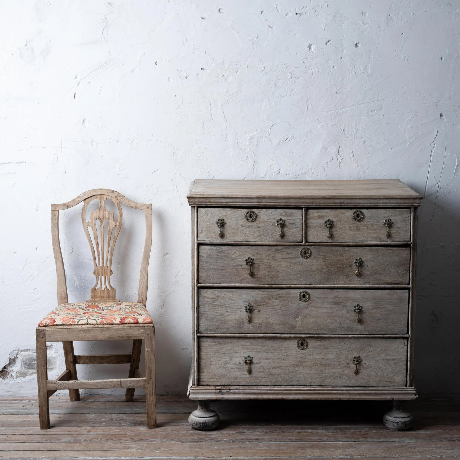 A Bleached Country Chippendale Chair - 2