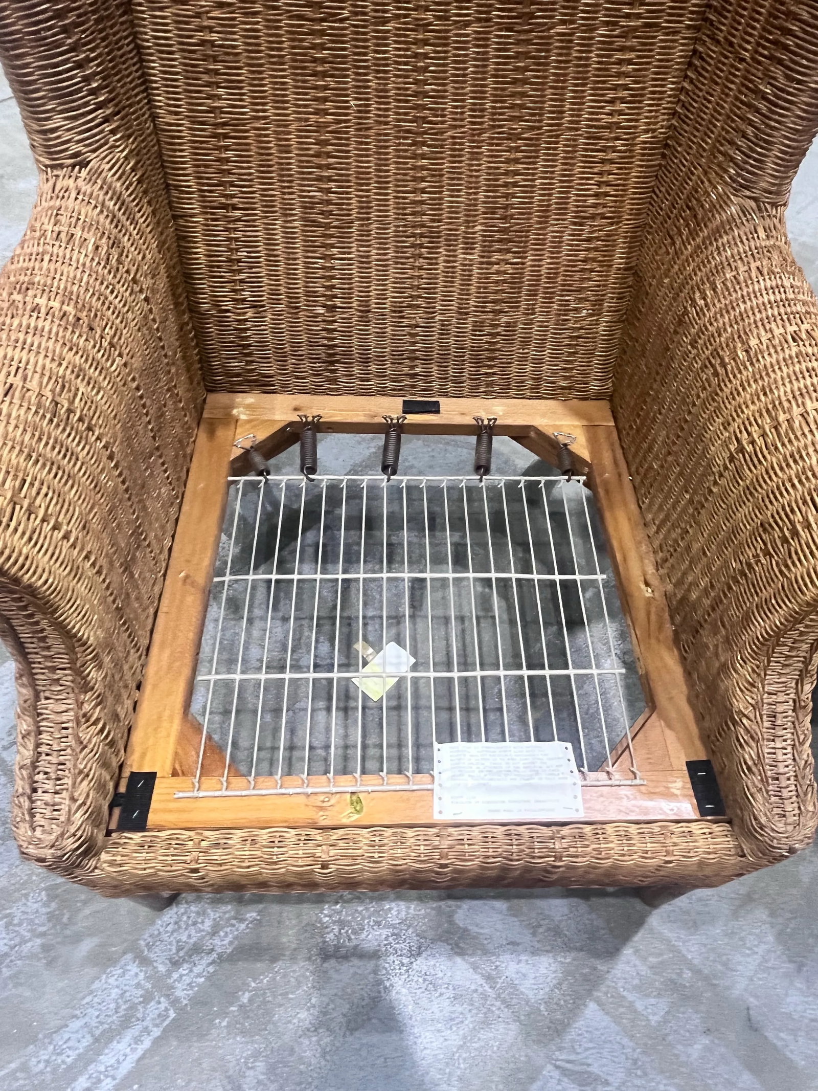 Pair of Large Wicker Wingback Chairs With Ottoman by Henry Link for Lexington Furniture 1972 - 9