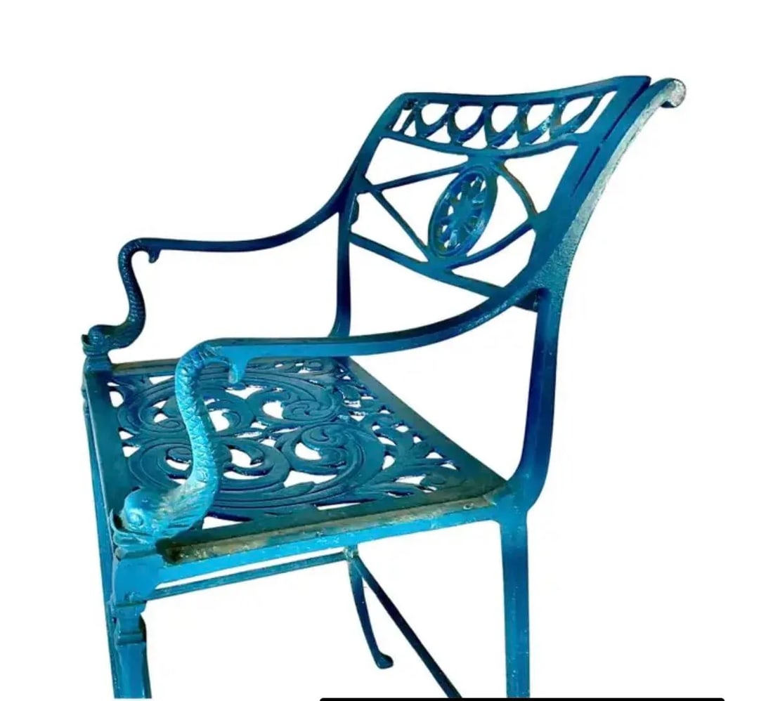 Mid-Century Aluminum Patio Barstools, a Pair - 4