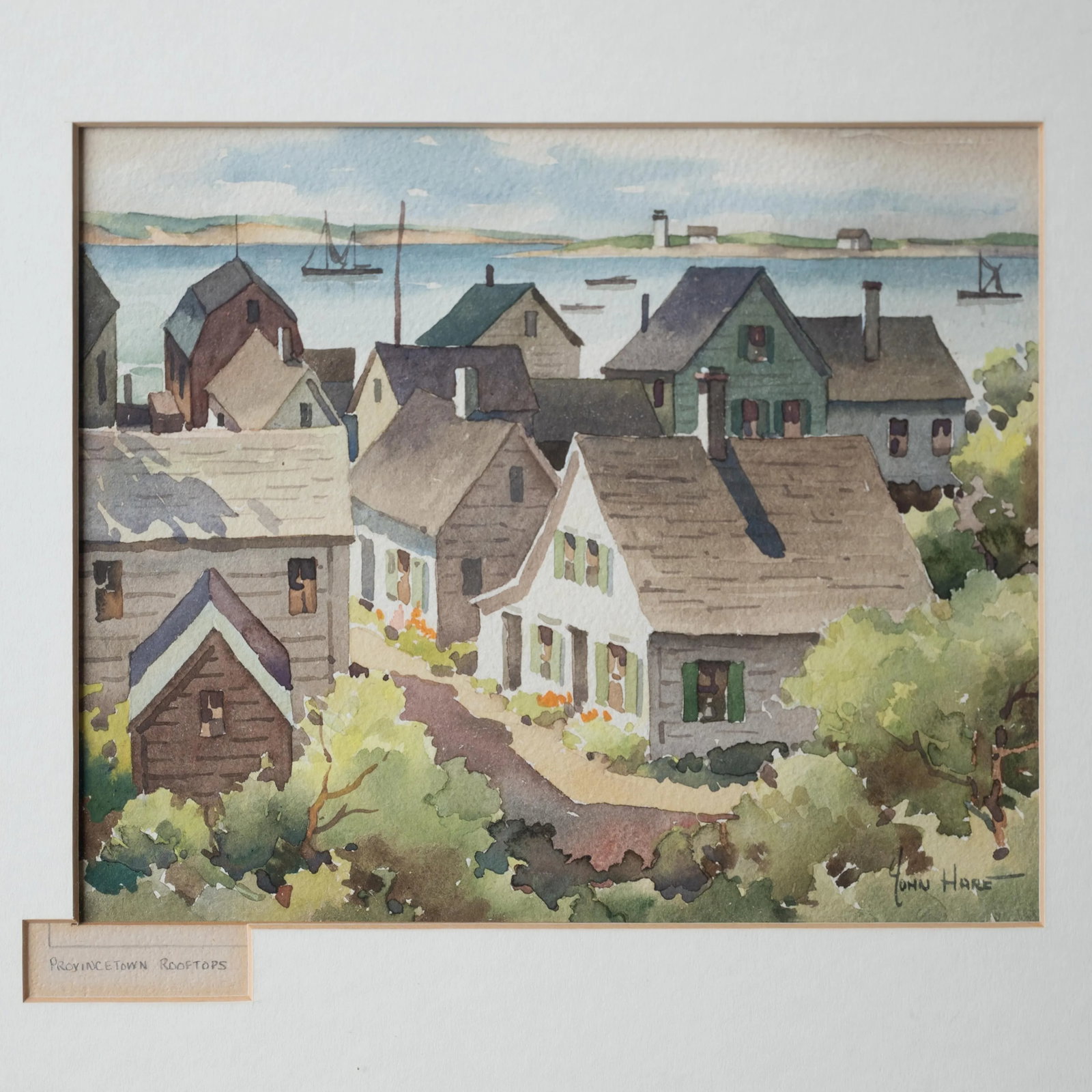 John Cuthbert Hare Watercolor Paintings - Cape Cod and Provencetown - Set of 2 - 2