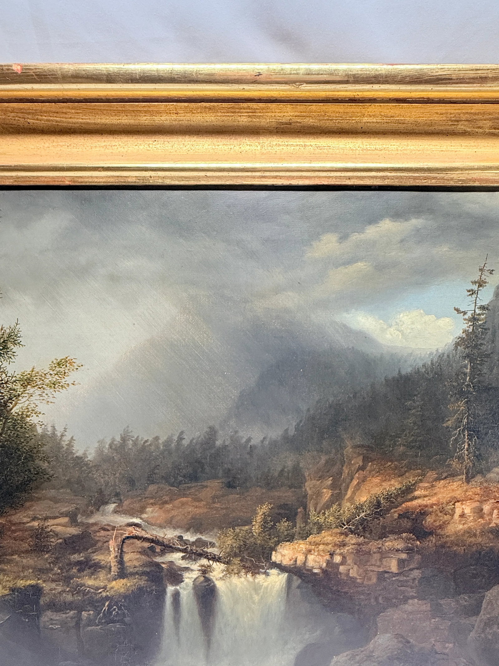 James Hope (American, 1818-1892) "Castleton Falls, Castleton, Vermont," 1856 O/C - 7
