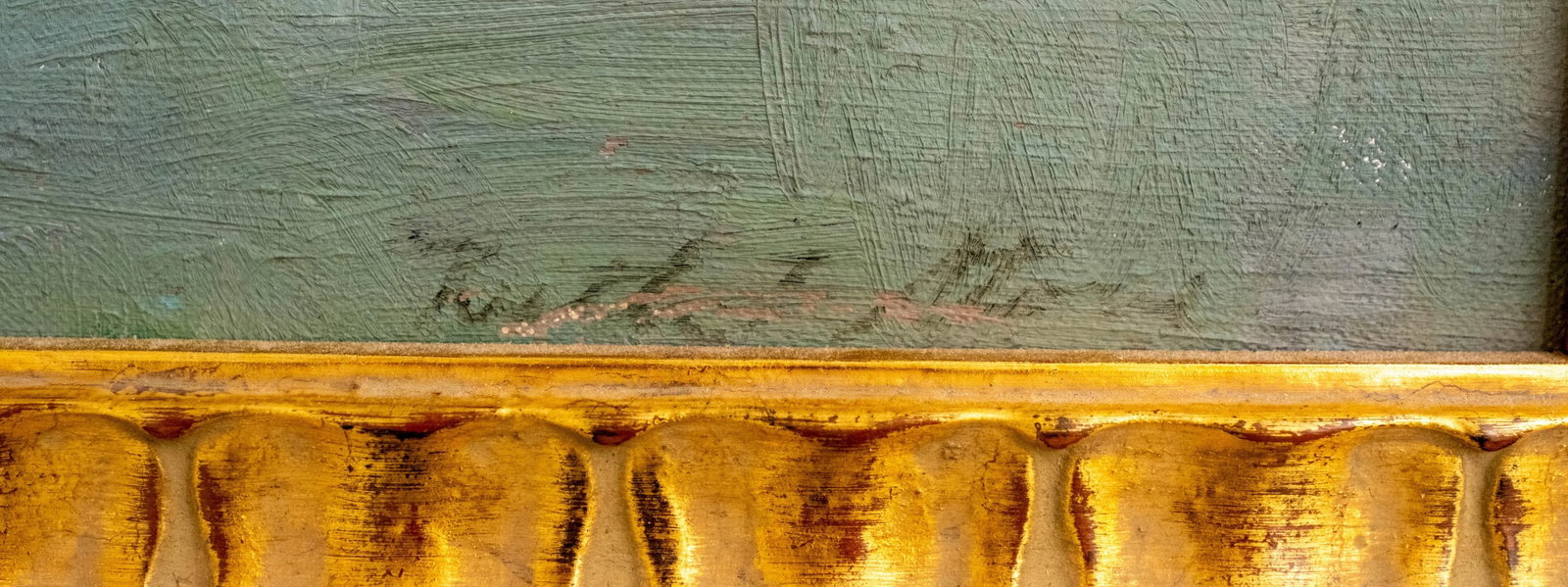 Abstract Still Life Flowers in Vase Oil Painting Signed - 3