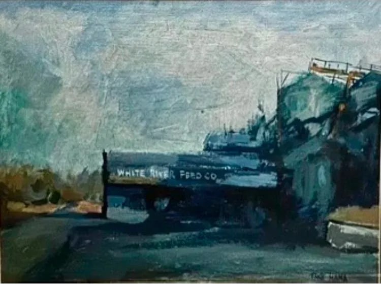"White River Feed Co" (Kent, Wa.), Acrylic Painting, Framed - 4