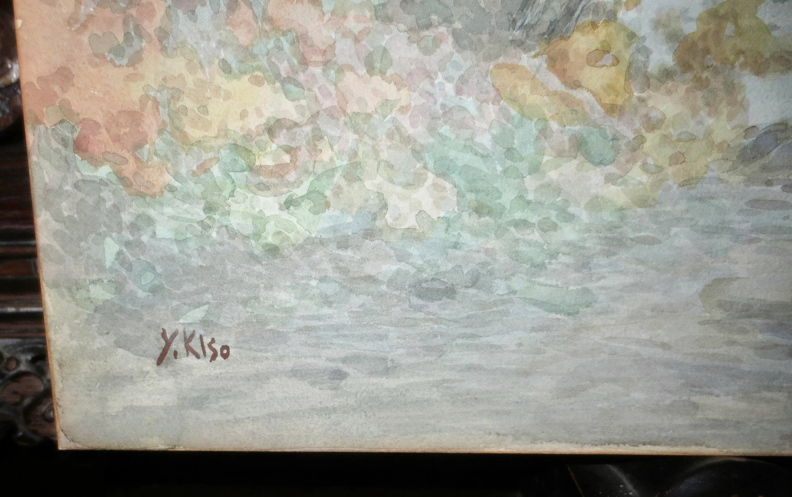 Luminist Japanese Watercolor by Y.Kiso Circa 1920s-30s - 2