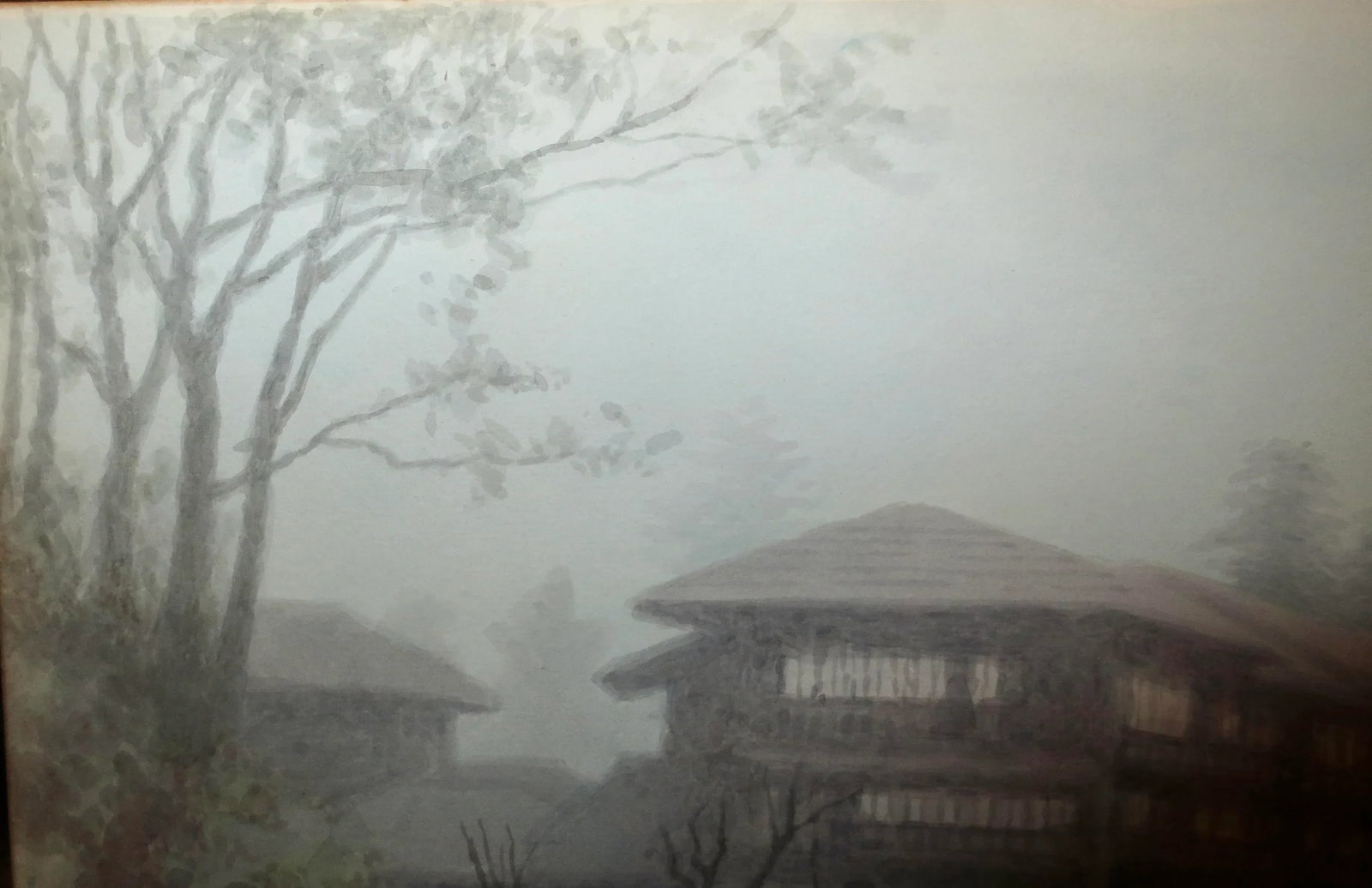 Luminist Japanese Watercolor by Y.Kiso Circa 1920s-30s - 5