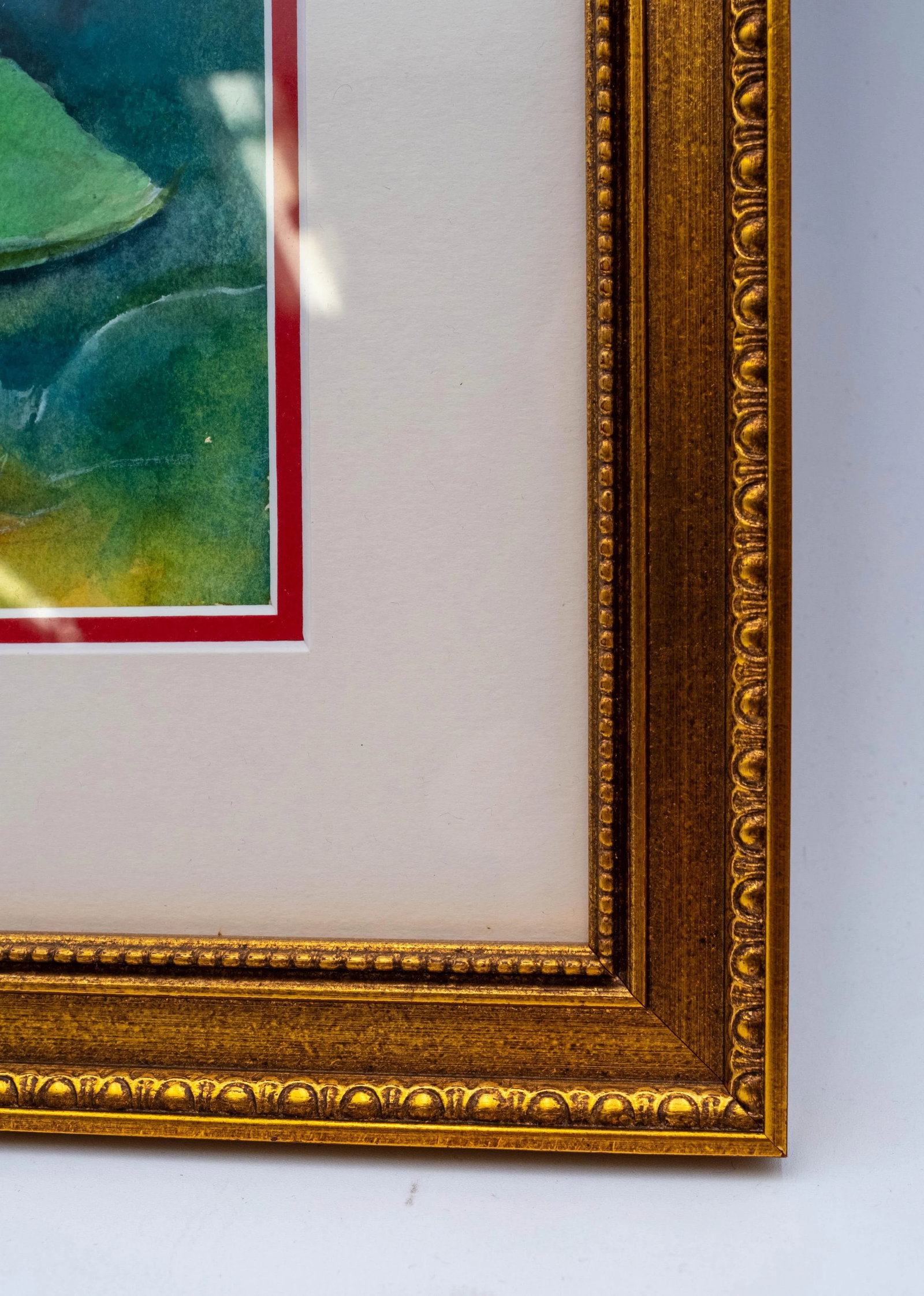 Framed Flower Watercolor Art "June Roses" - 4