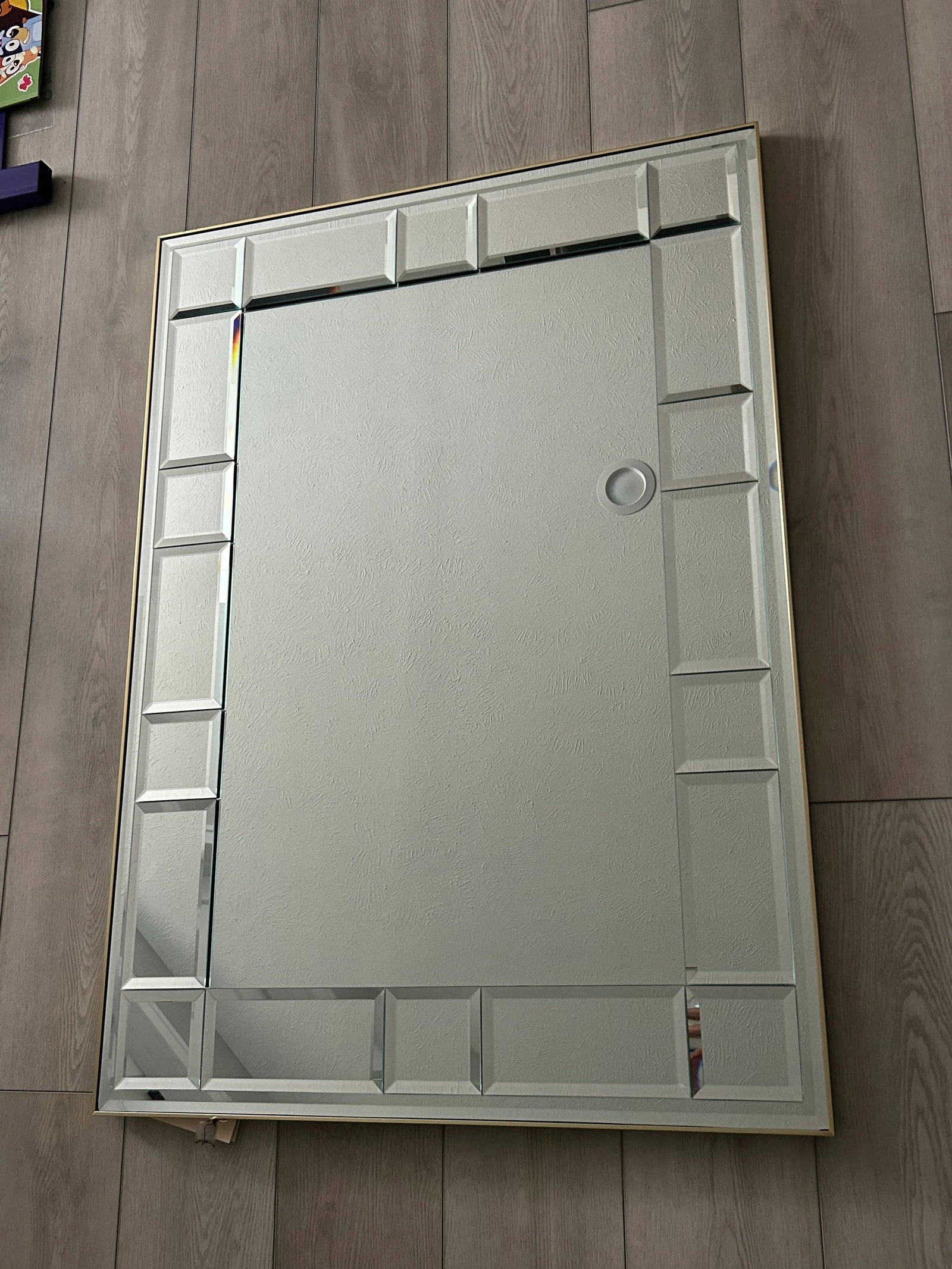 Vintage La Barge Mirror With Segmented Beveled Glass With Gold Metal Frame - 5