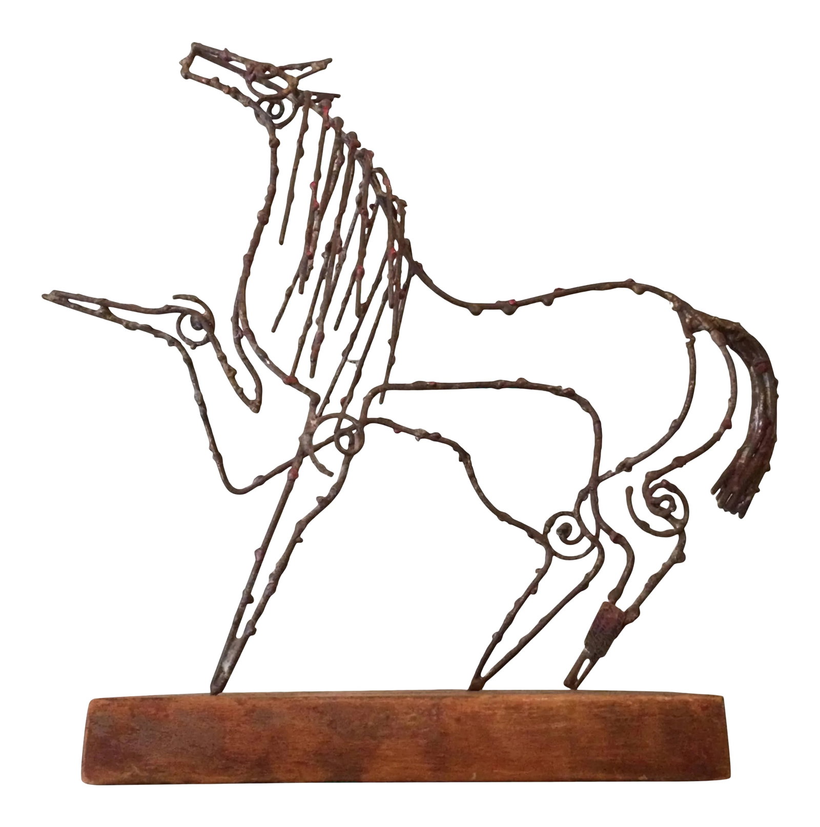 Abstract Brutalist Wire Horse Sculpture Marcello Fantoni for Raymor (1 of 8)