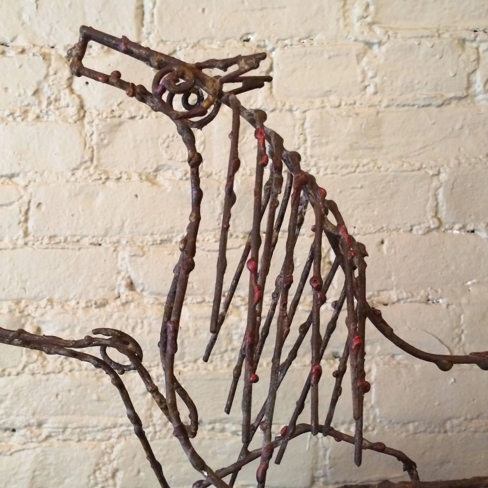 Abstract Brutalist Wire Horse Sculpture Marcello Fantoni for Raymor - 5