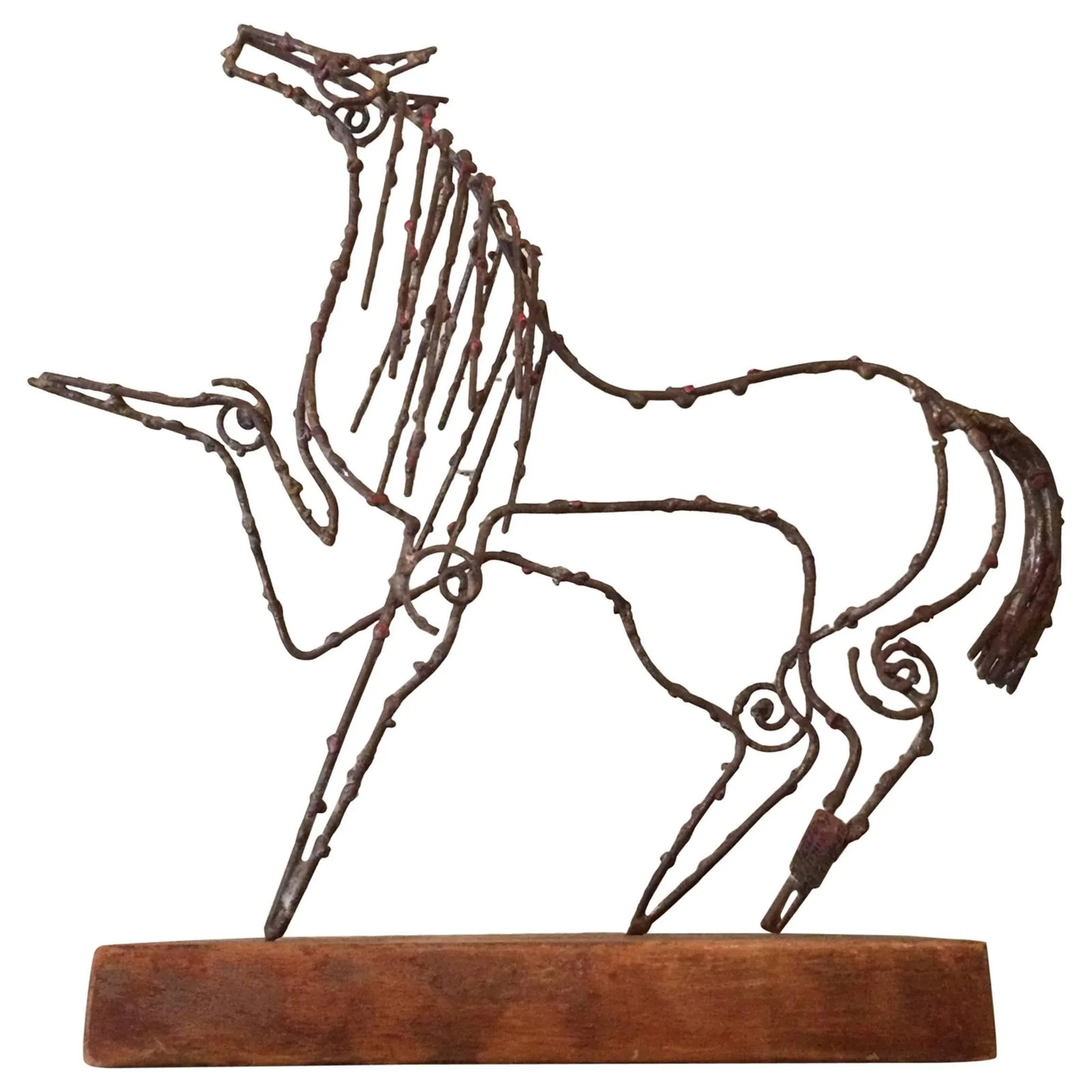 Abstract Brutalist Wire Horse Sculpture Marcello Fantoni for Raymor - 8