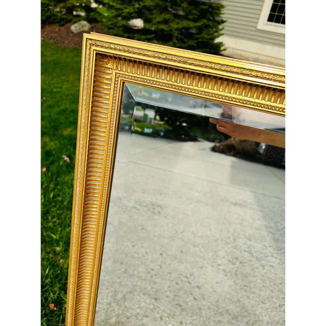 Mid-Century Vintage LaBarge Beveled Glass Wall Mirror With Gilt Gold Frame - 6