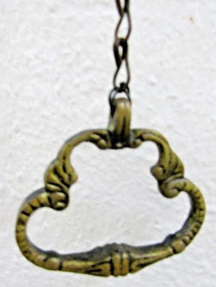 Antique Monastery Call to Prayer Wall Bell With Chain Handle Ringer - 5