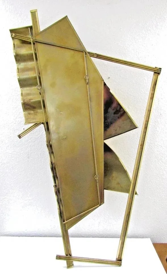1989 Signed Curtis Jere Copper and Brass Wall Sculpture - 9