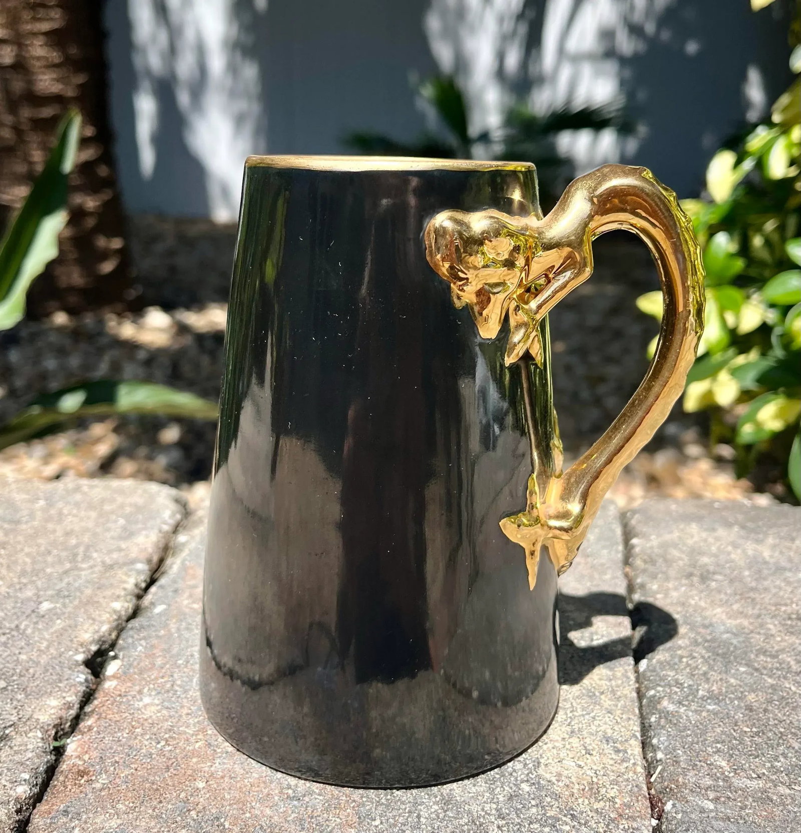 Antique Jaeger & Co (Bavaria) Porcelain Dragon Handle Mug - 3