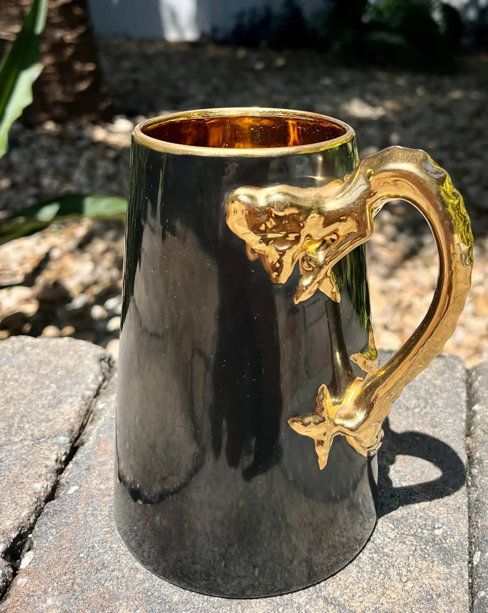 Antique Jaeger & Co (Bavaria) Porcelain Dragon Handle Mug - 6