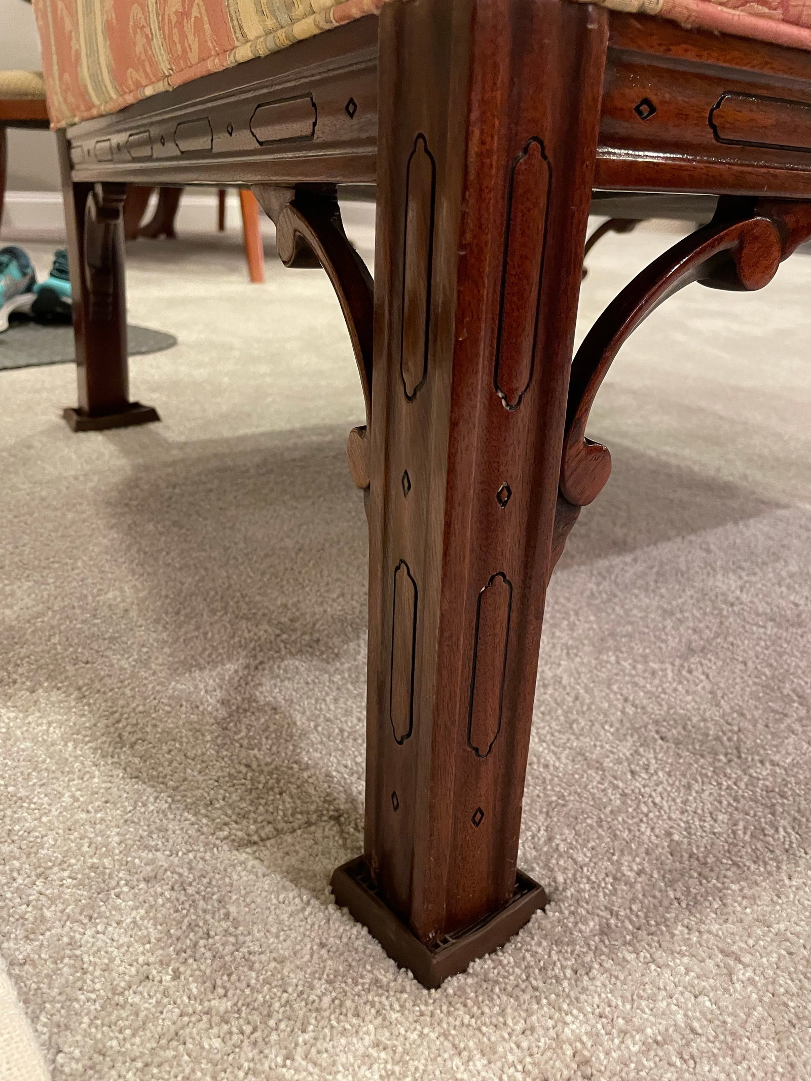 Southwood Chippendale Arm Chair With Mahogany Hand Carved Frame - 2