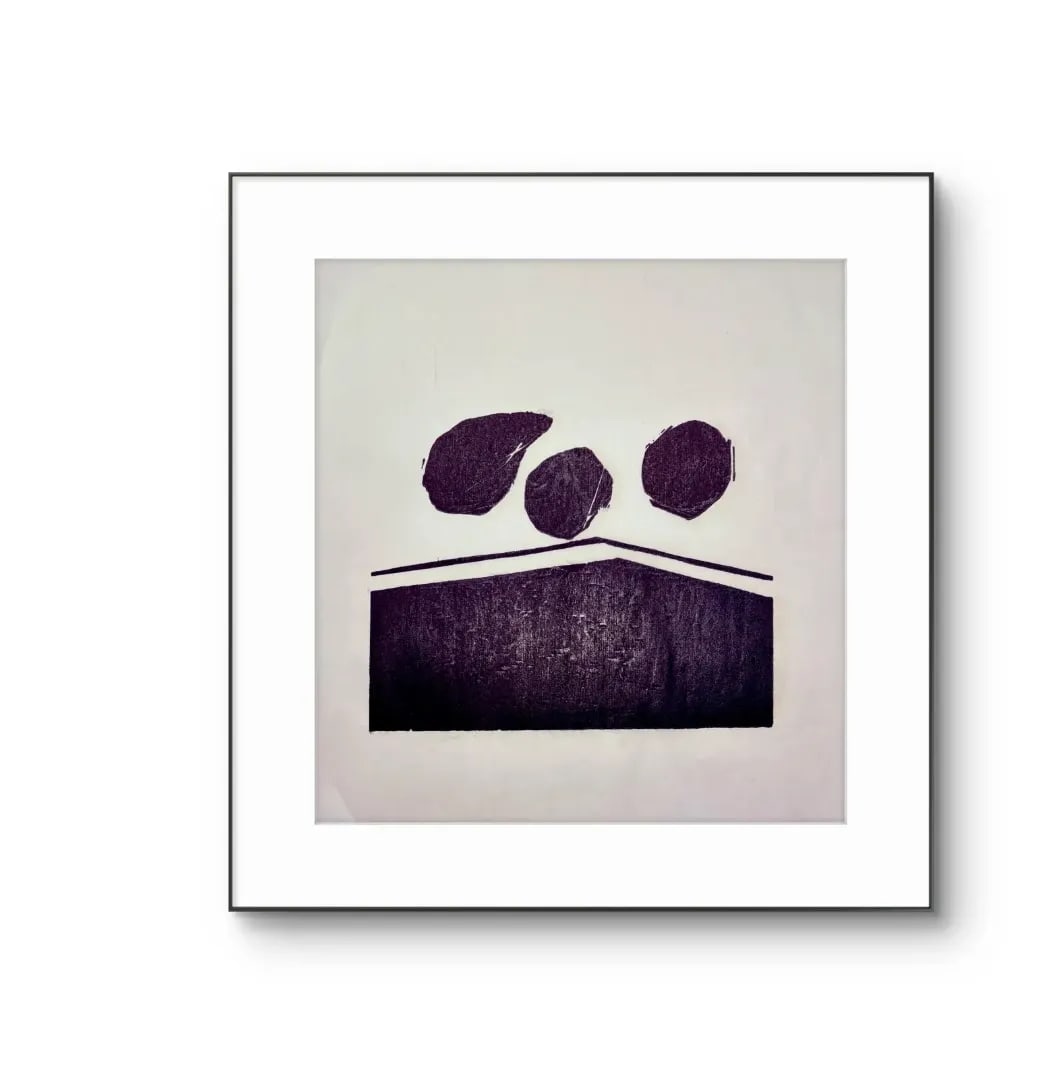Barbara Beck 1970s Woodblock Print on Paper - Unframed - 2