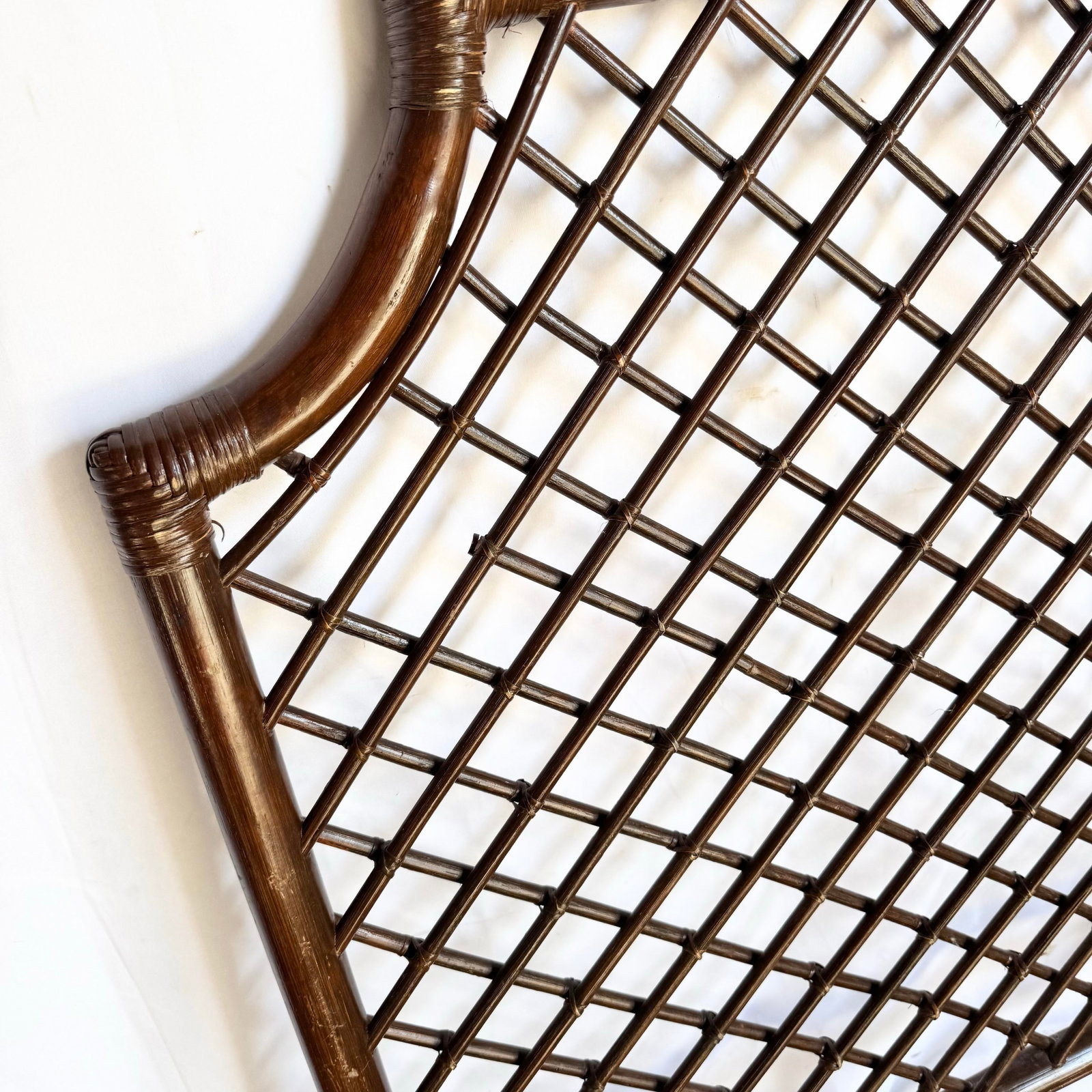 Vintage Boho Chic Rattan Queen Size Headboard - 3