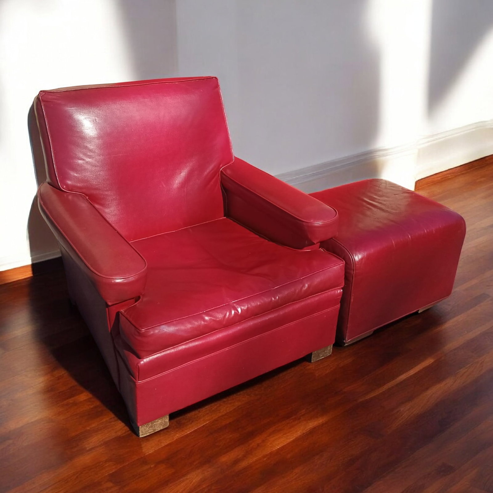 Experience a Timeless Comfort and Craftsmanship With These Vintage Club Chair & Ottoman. - 2
