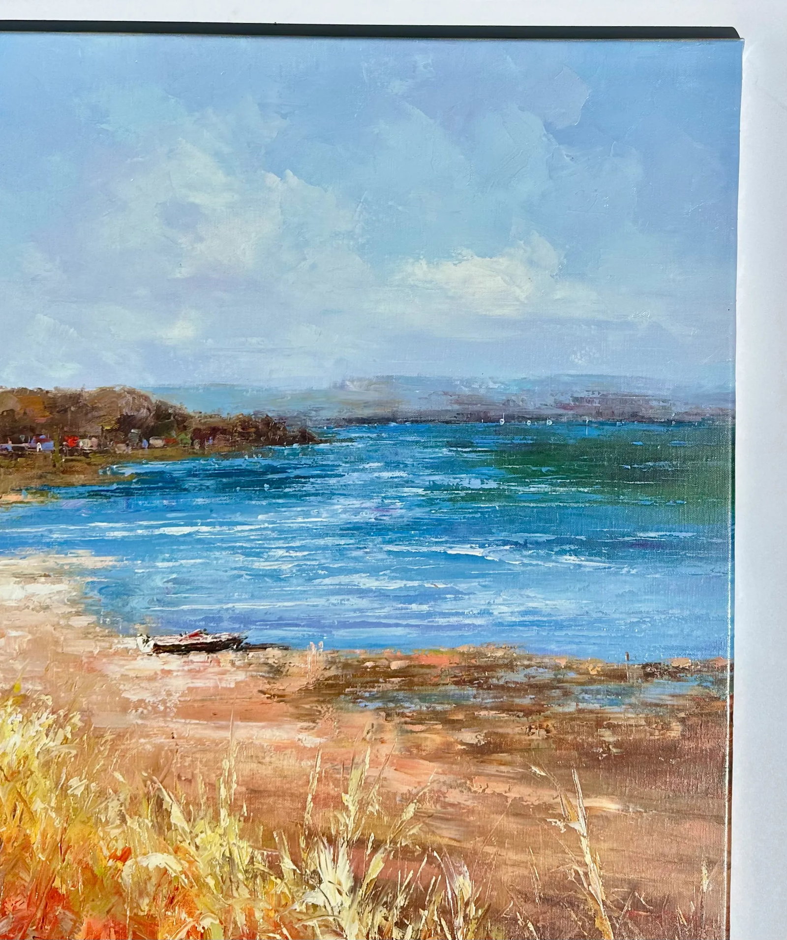 Coastal Shoreline Landscape, Original Oil Painting by Jan Matino - 5