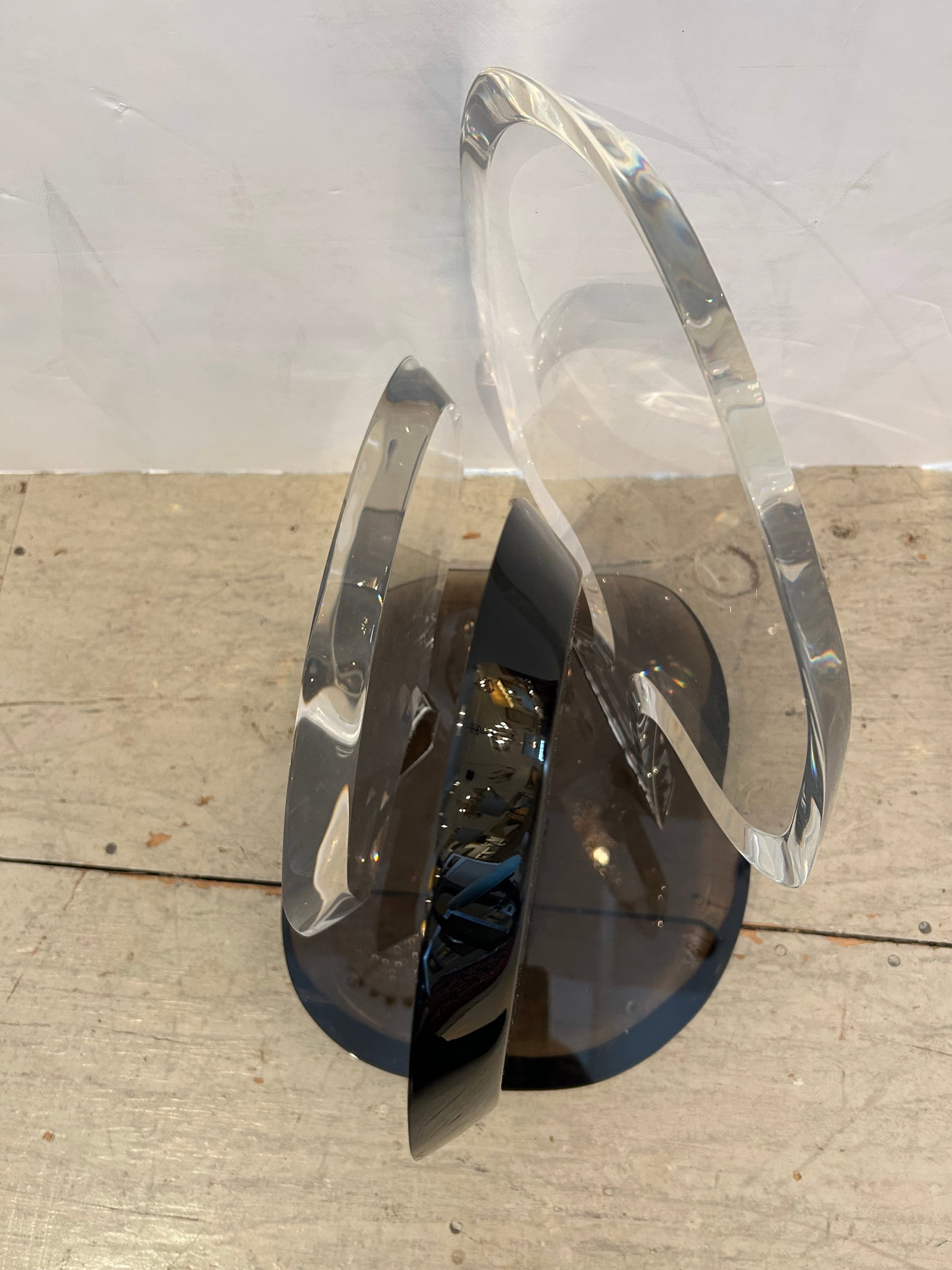 Lucite Abstract Sculpture Signed Van Teal - 2