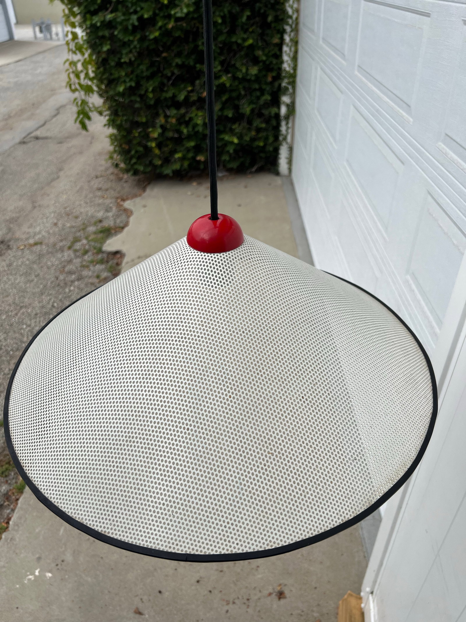 Postmodern Perforated Pendant Light in the Style of Ron Rezek or Mathieu Mategot - 2