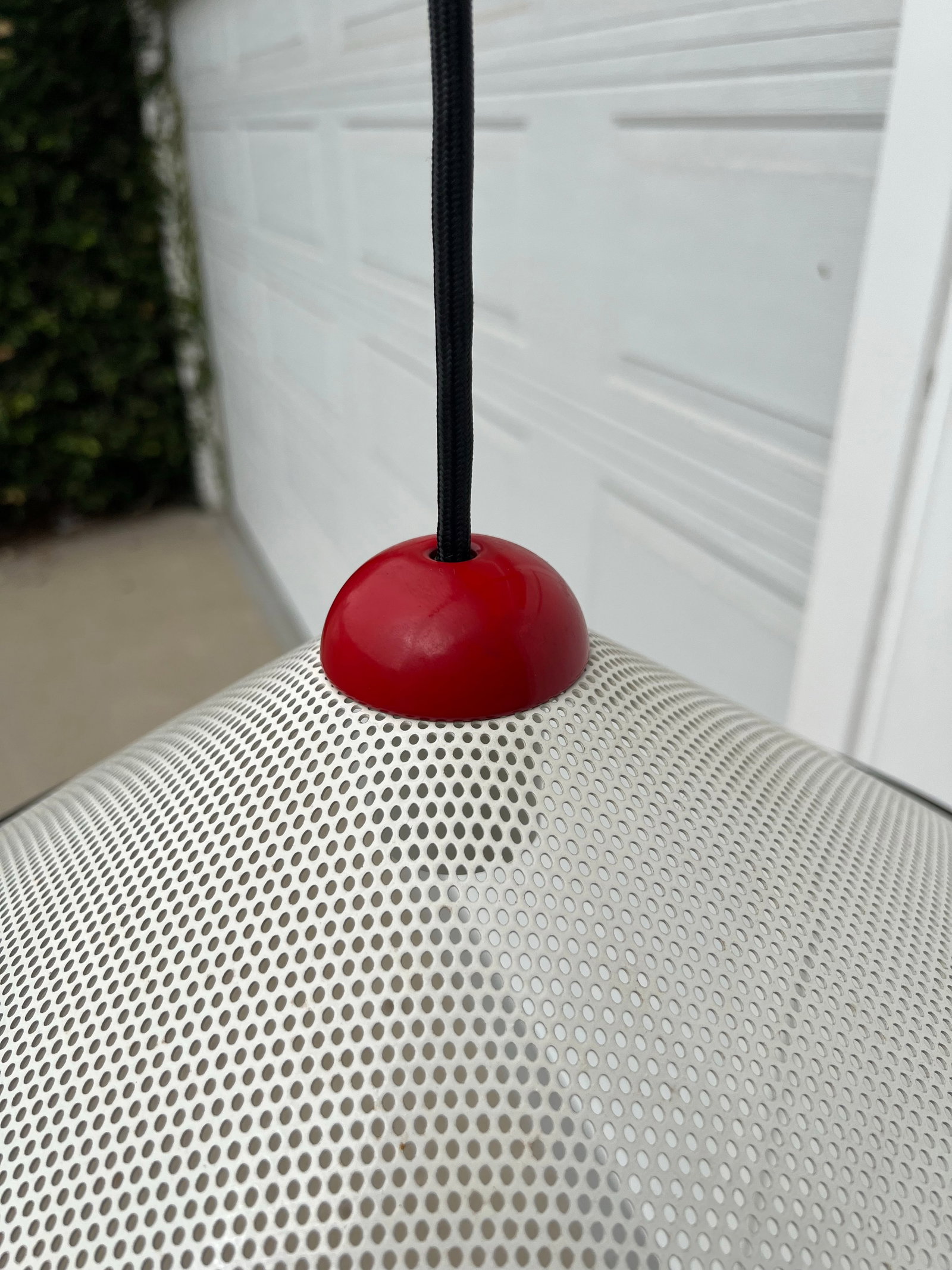 Postmodern Perforated Pendant Light in the Style of Ron Rezek or Mathieu Mategot - 5