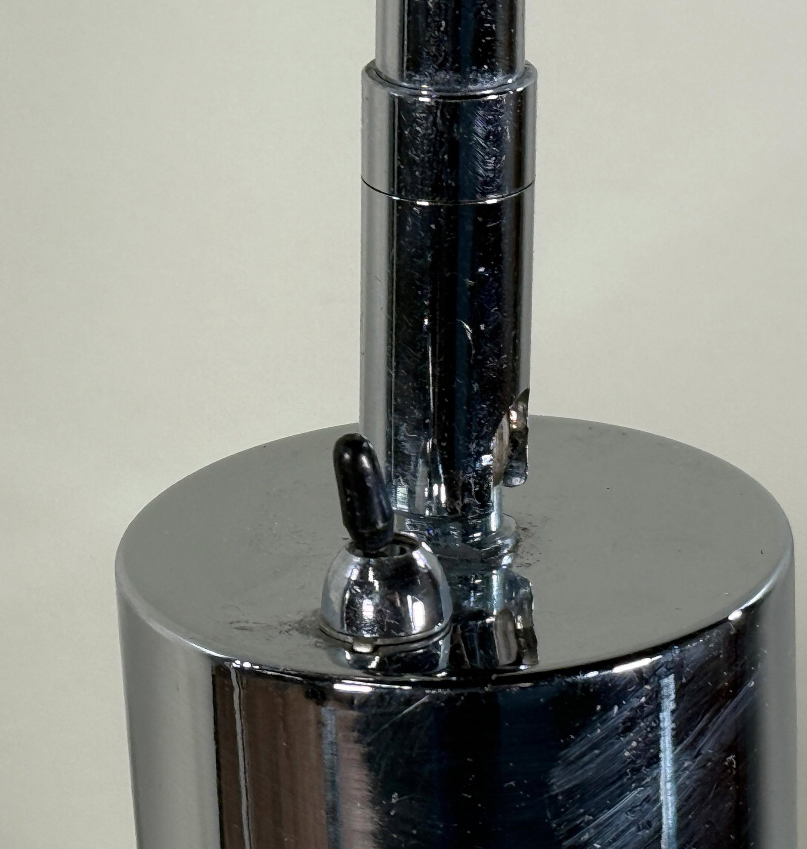 Vintage Koch & Lowy Style Chrome Gooseneck Desk Lamp With Black Granite Base - 7