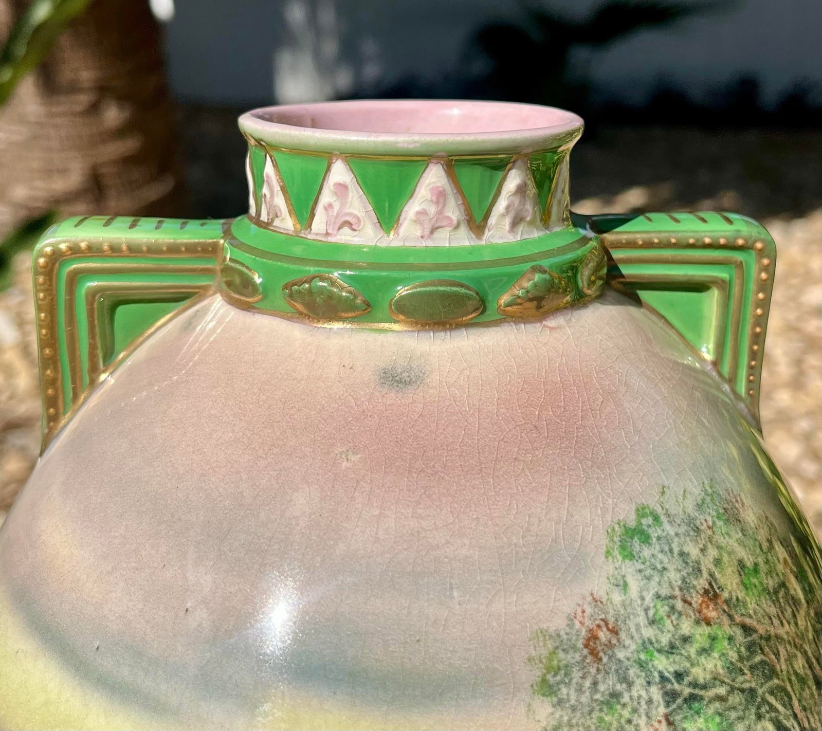Antique Royal Bonn Handled Porcelain Vase - 3