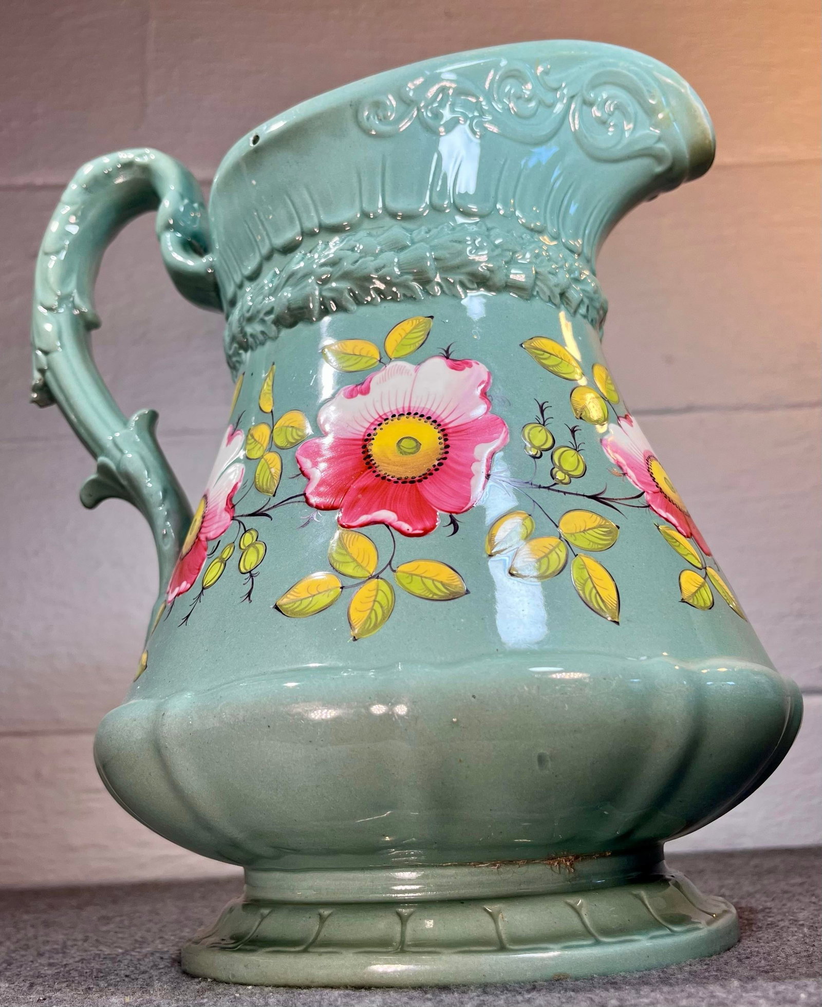 Antique W Ridgway & Co Stoneware Pottery Jug - 3