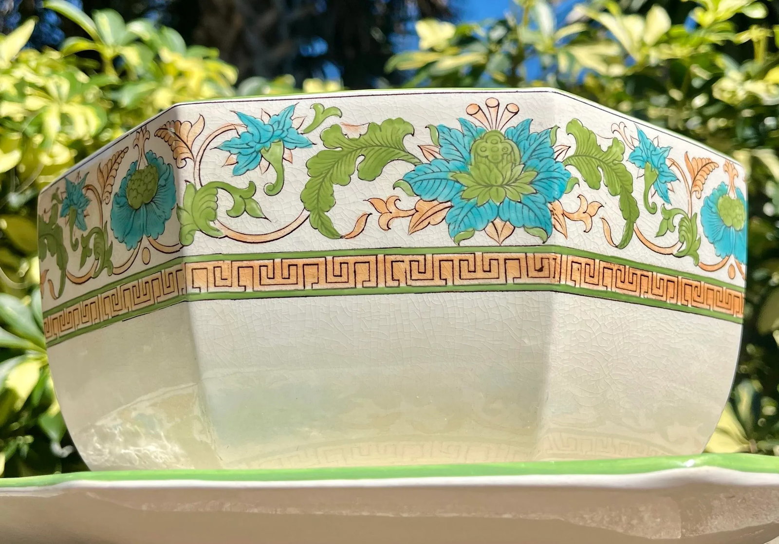 Antique Wedgwood Formosa Serving Bowl & Plate Set - 3