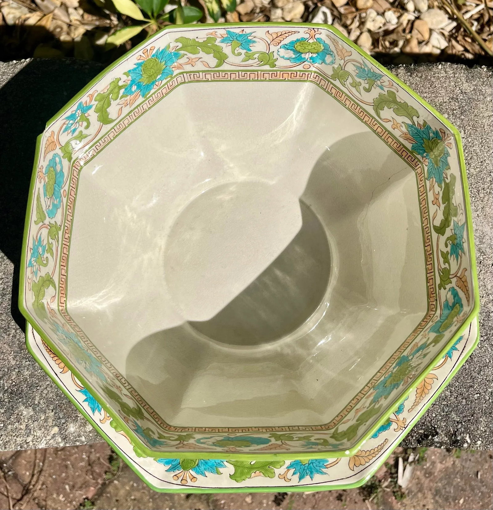 Antique Wedgwood Formosa Serving Bowl & Plate Set - 5