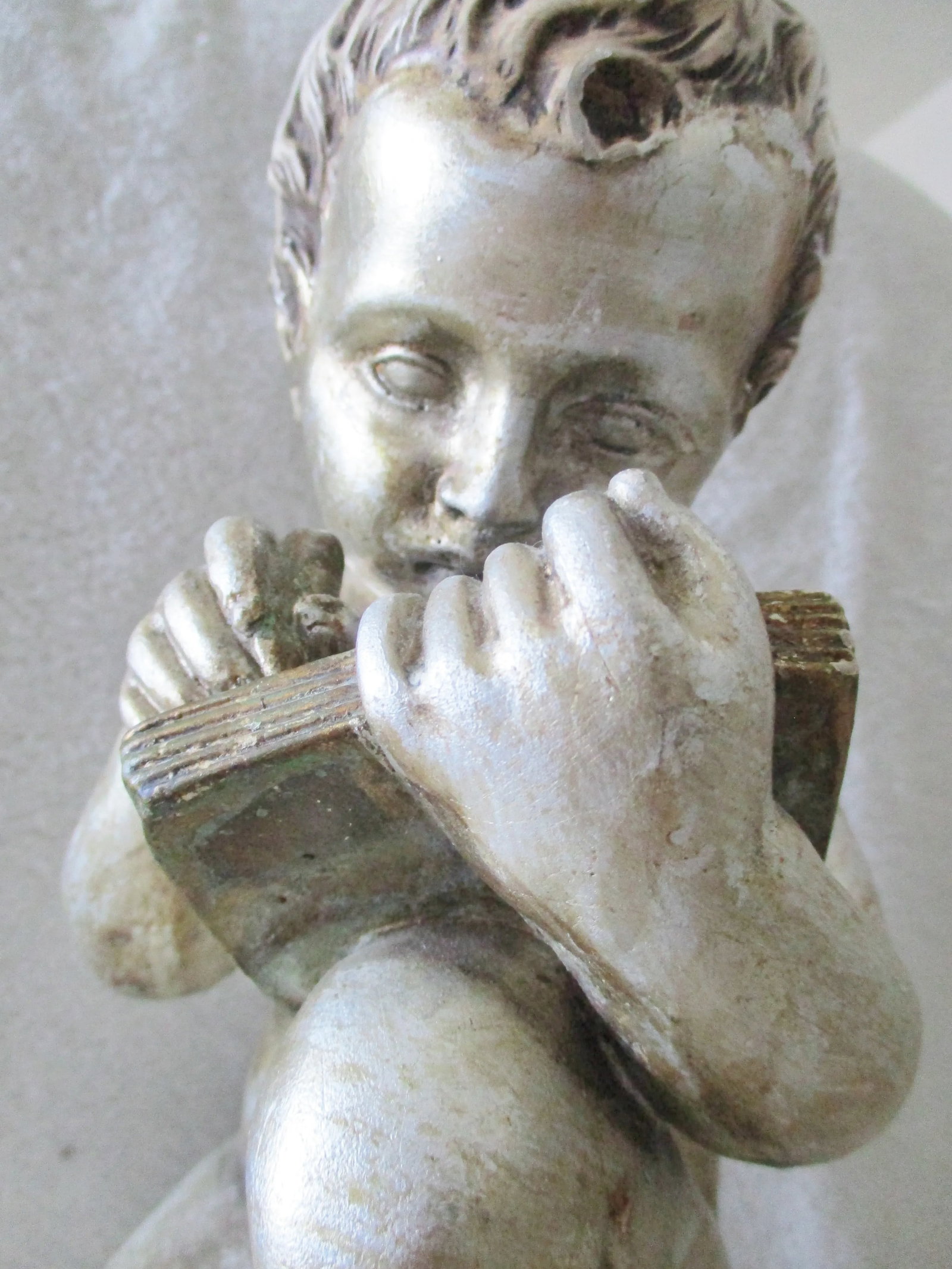 1940s Child Reading and Child Writing Marble Lamps After Charles-Gabriel Sauva - a Pair - 9