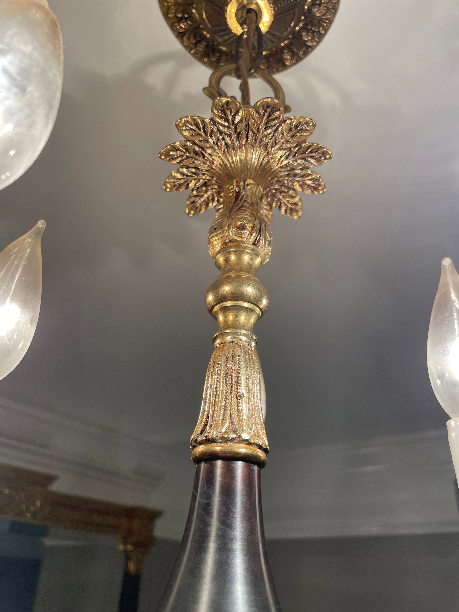 1970s 5 Light Brass Chandelier - 3