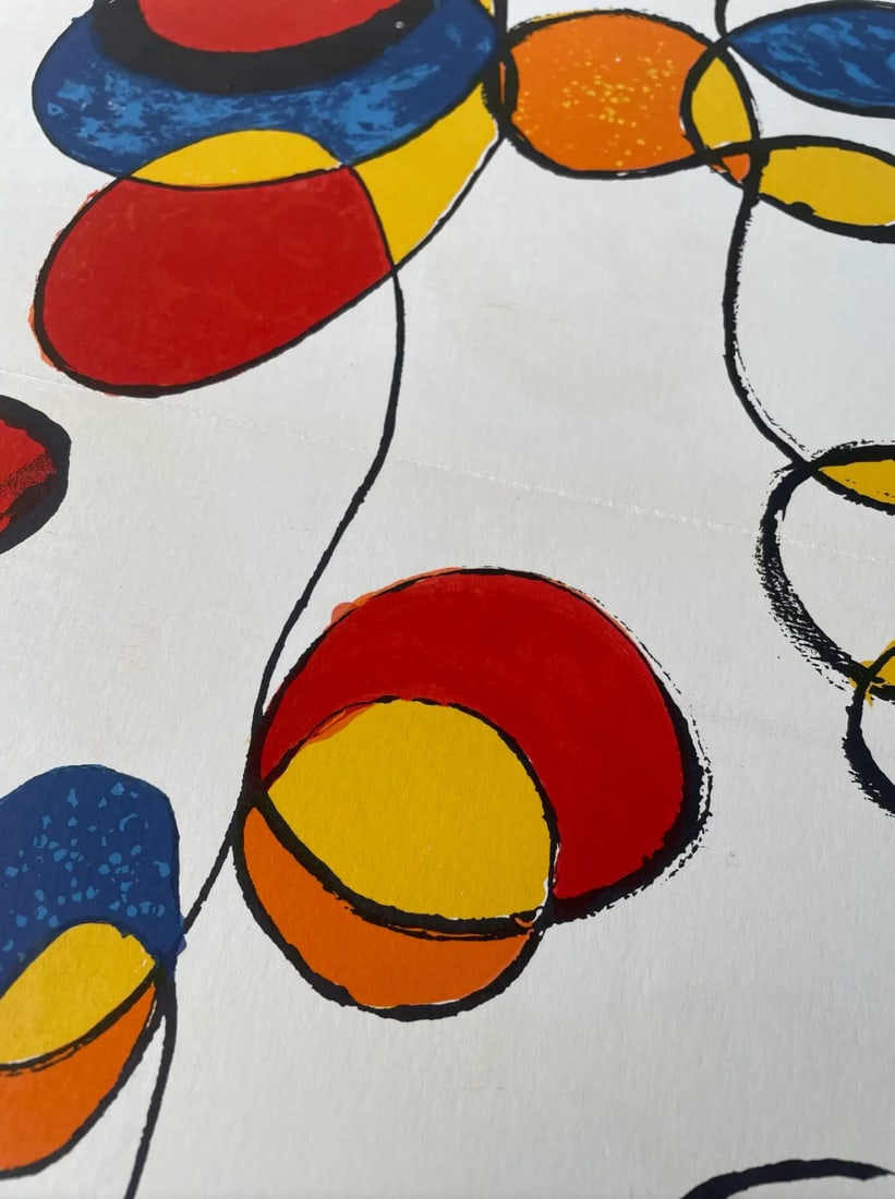 Alexander Calder Lithograph Composition, Derriere Le Miroir, 1969 - 2