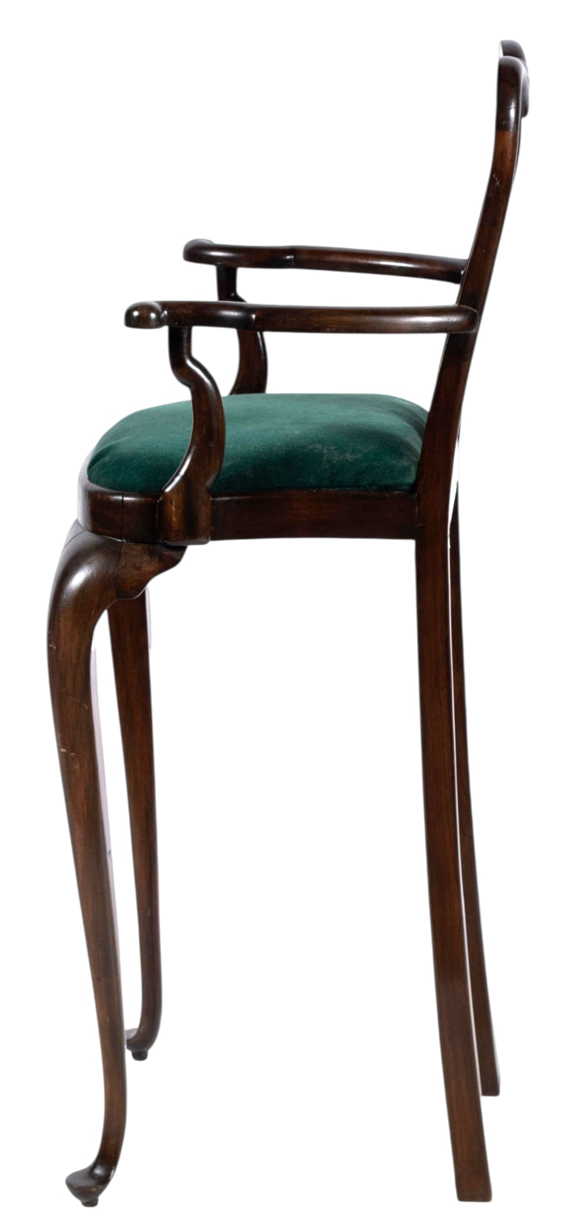 Antique English 19th Century Queen Anne Style Mahogany Child's High Chair - 20" X 16" X 42" - 4