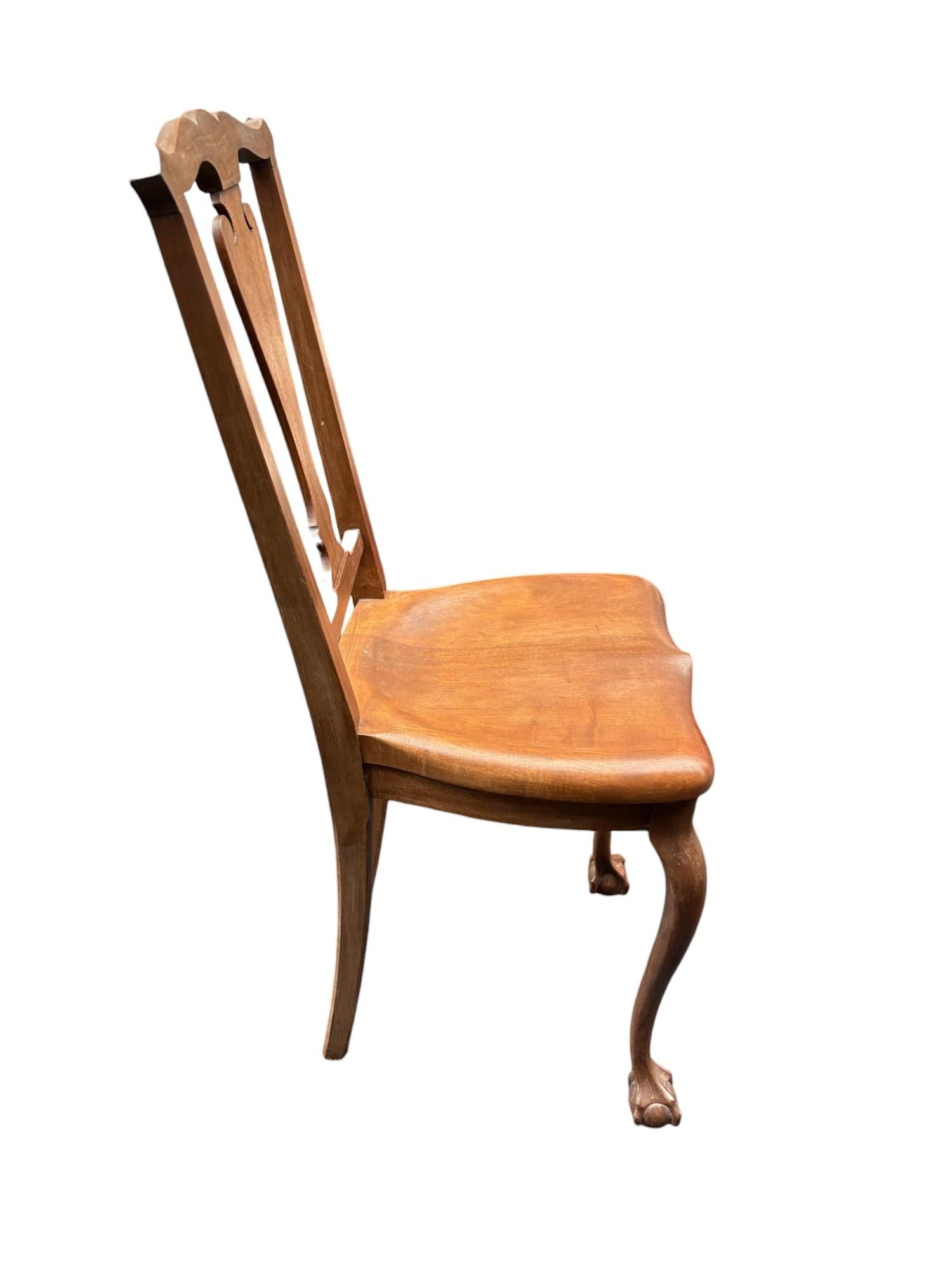 Early 20th Century Robert Mitchell Furniture Co. Colonial Revival Mahogany Hall Chair - 2