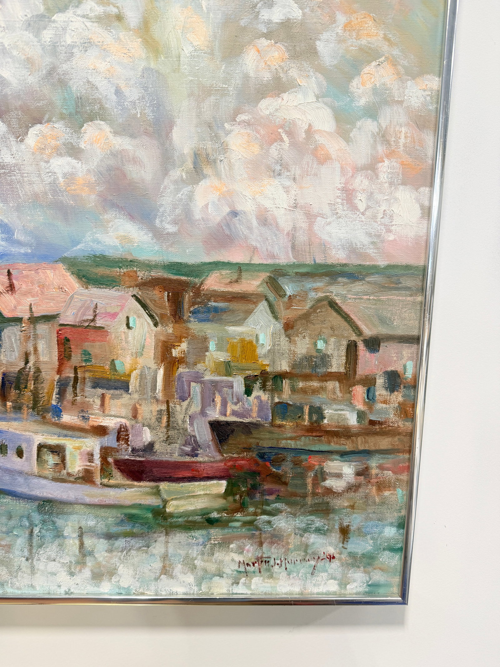 Martin J. Murray (American, 1908-1997) "Provincetown" Oil on Canvas C. 1940 - 3