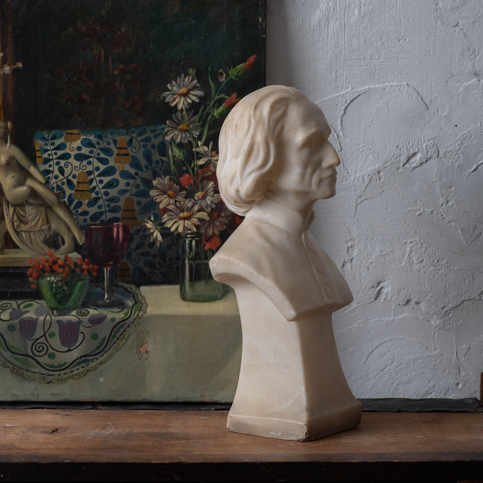 Franz Liszt Marble Bust, 19th Century - 3