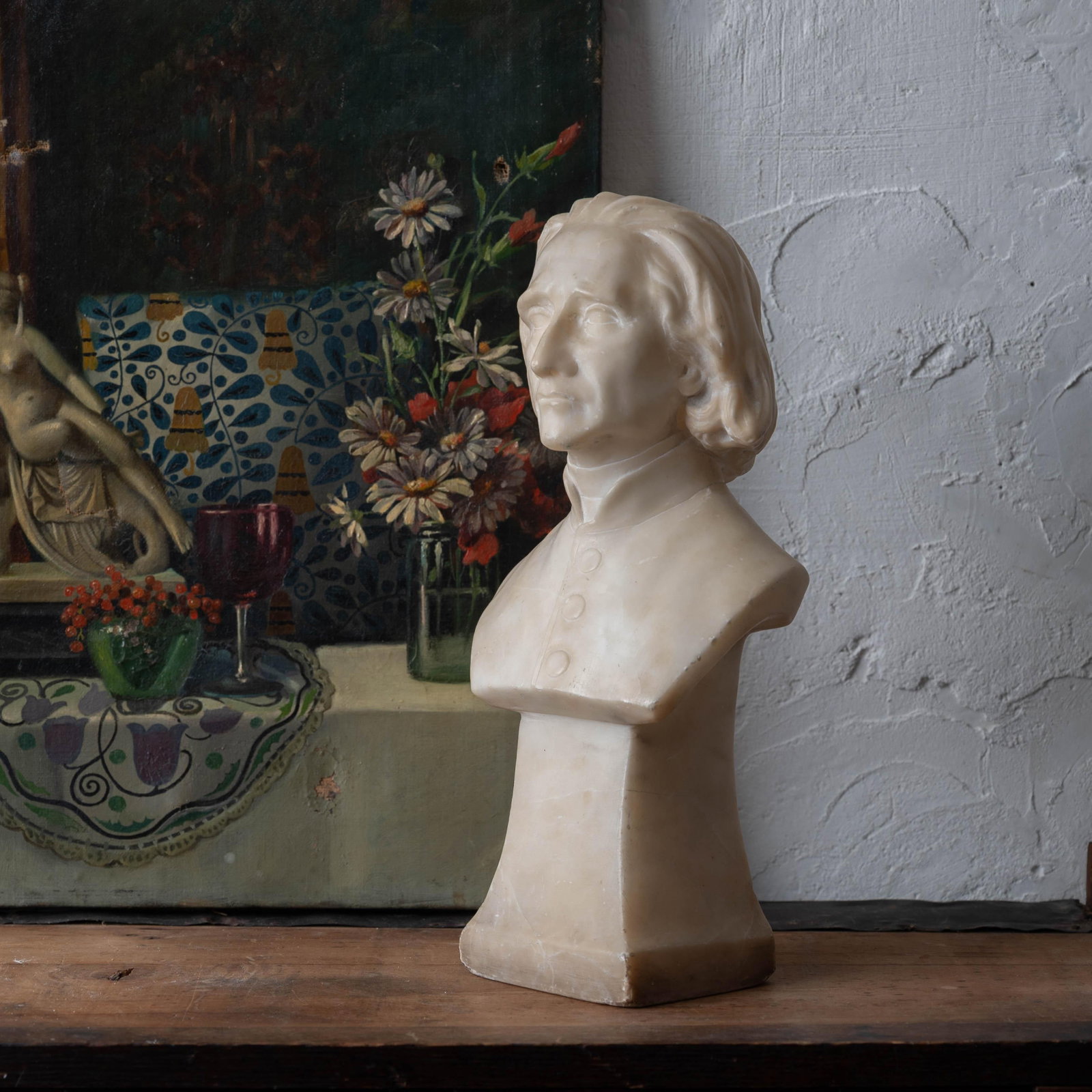 Franz Liszt Marble Bust, 19th Century - 6