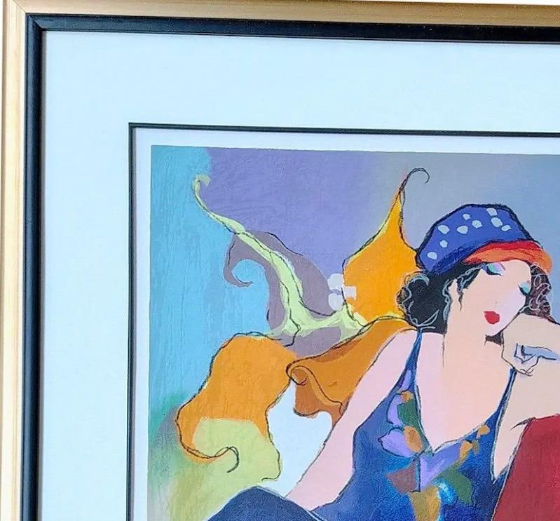 Large Signed Itzchak Tarkay Serigraph - Elegance III - Limited Edition 75/350 - Seated Woman Fine Ar - 7